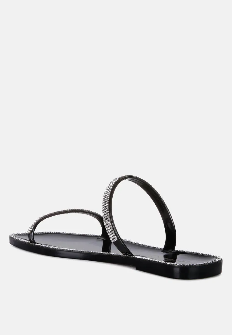 Fenta Diamante Detail Jelly Flats By Ruw