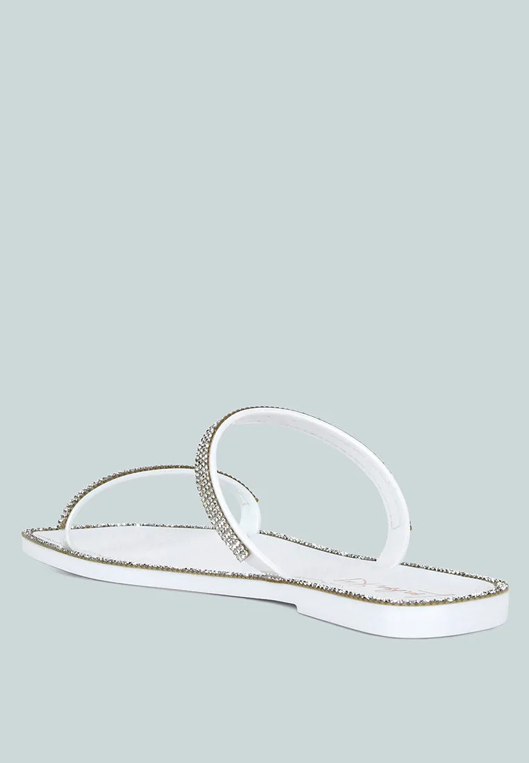 Fenta Diamante Detail Jelly Flats By Ruw
