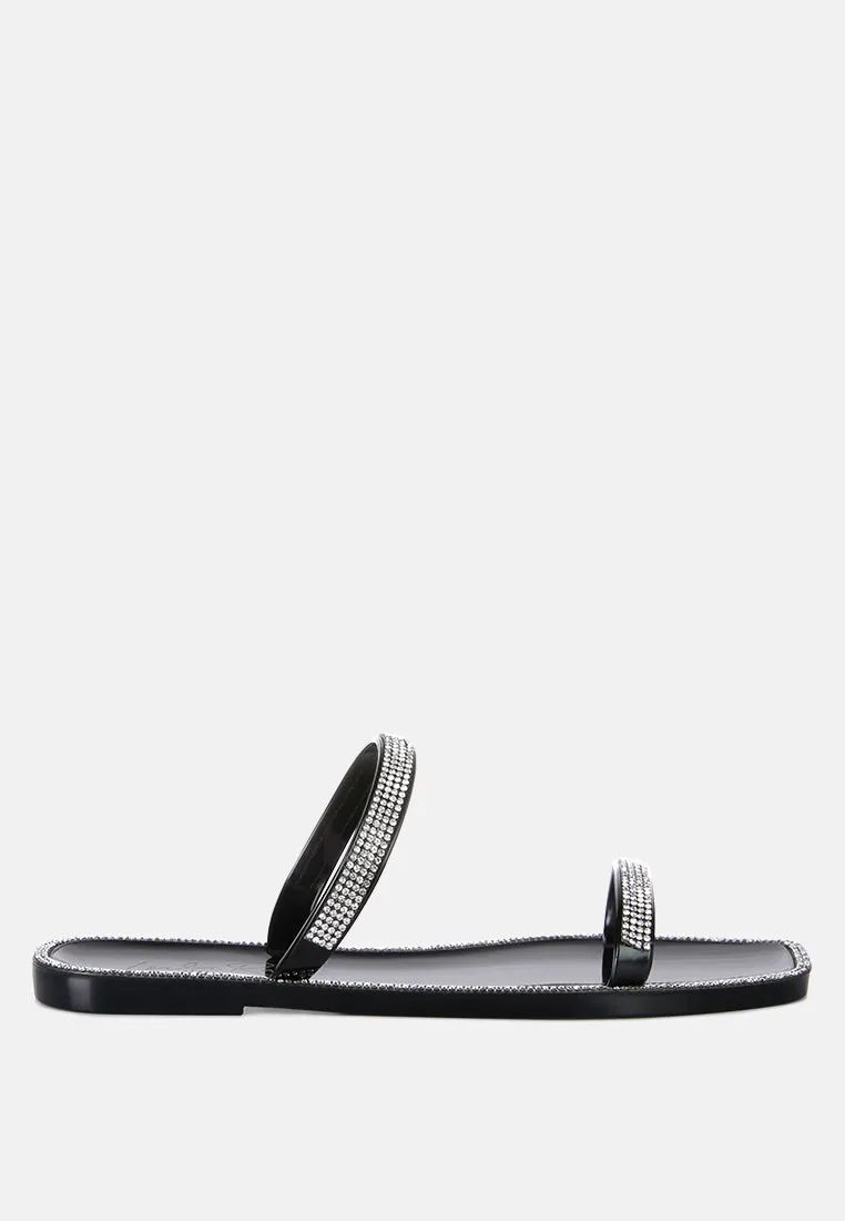 Fenta Diamante Detail Jelly Flats By Ruw