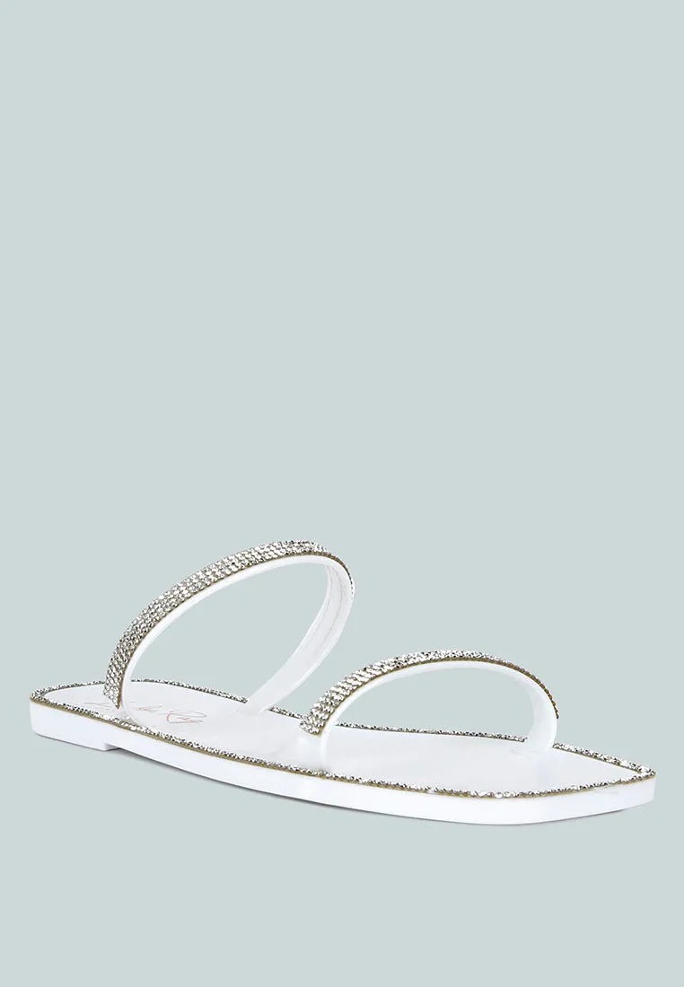 Fenta Diamante Detail Jelly Flats By Ruw