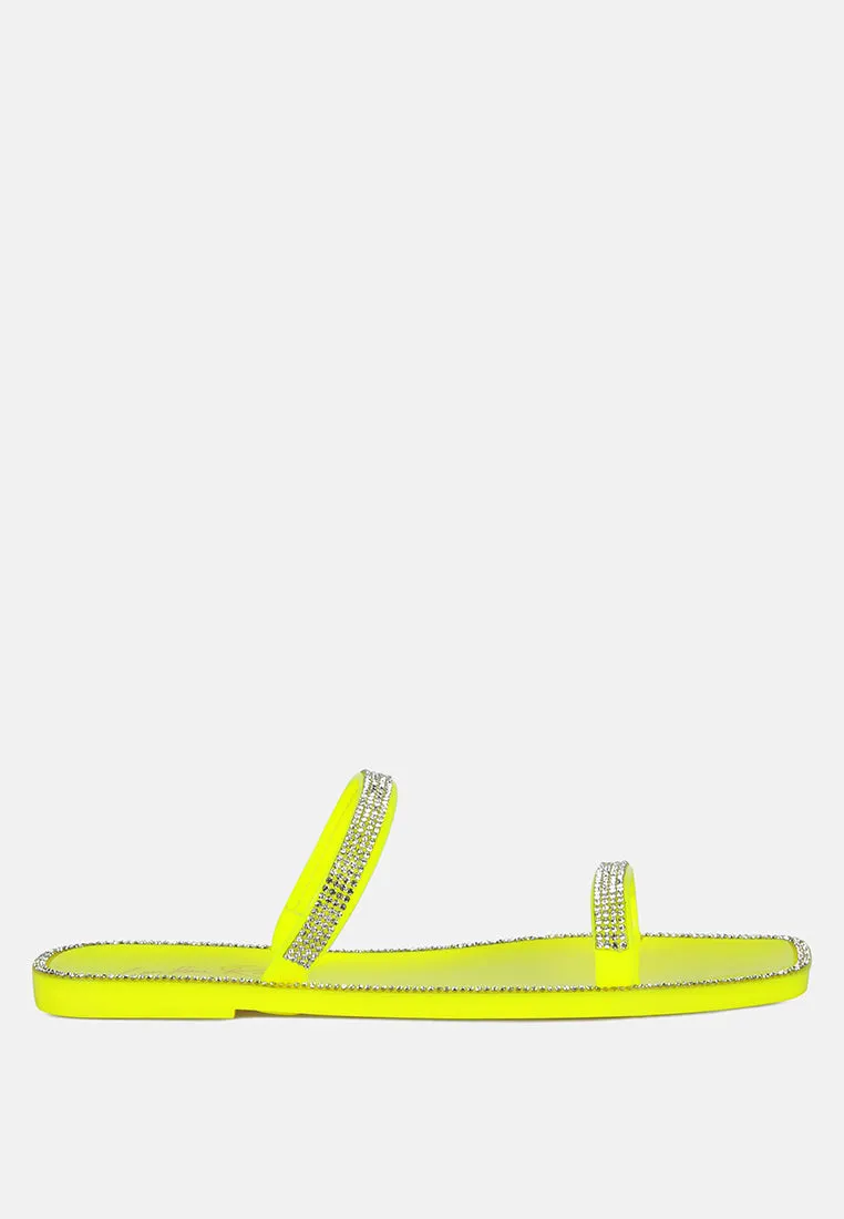 Fenta Diamante Detail Jelly Flats By Ruw