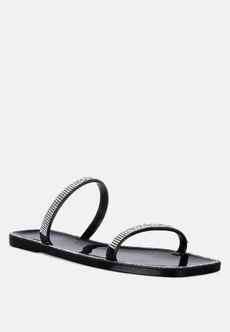 Fenta Diamante Detail Jelly Flats By Ruw