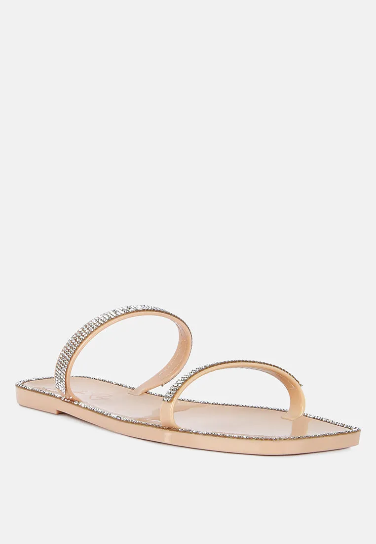 Fenta Diamante Detail Jelly Flats By Ruw