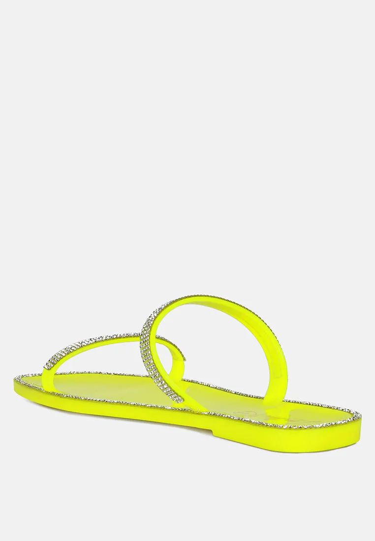 Fenta Diamante Detail Jelly Flats By Ruw
