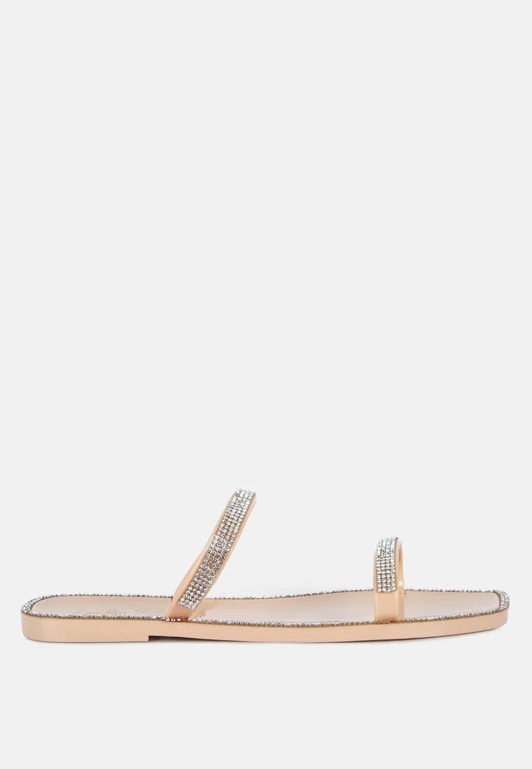 Fenta Diamante Detail Jelly Flats By Ruw