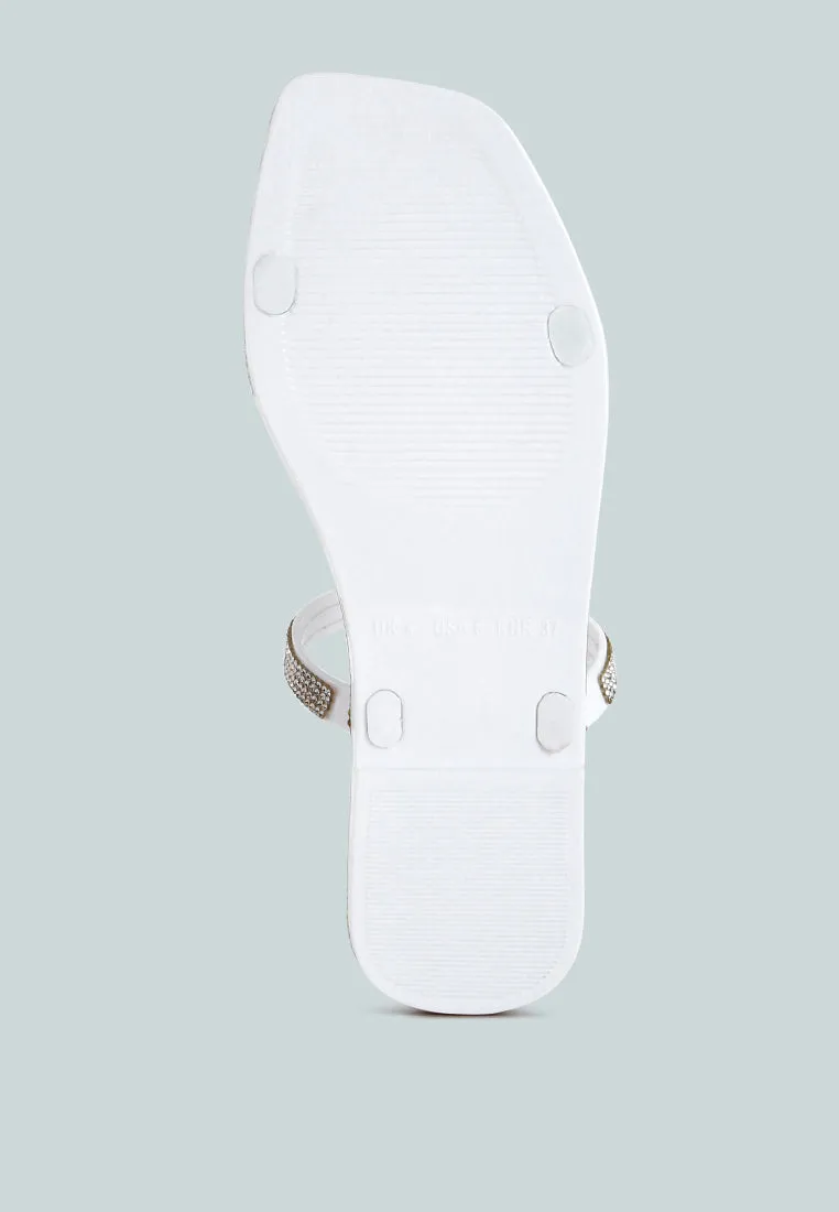 Fenta Diamante Detail Jelly Flats By Ruw