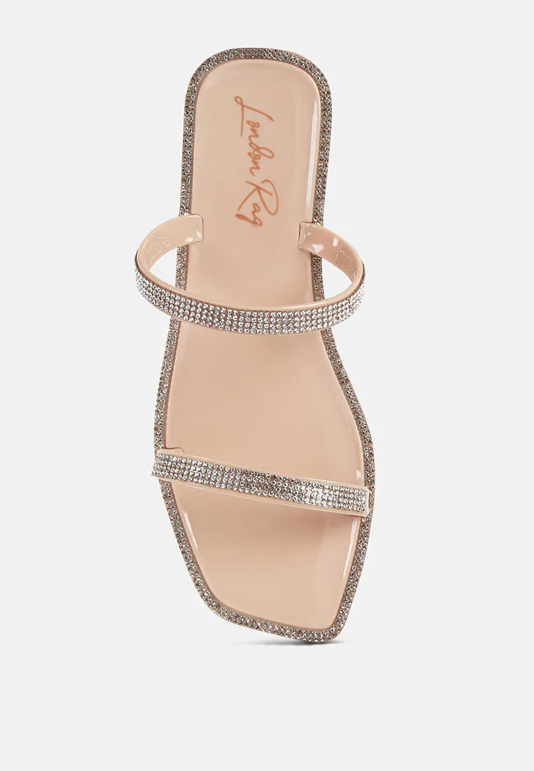 Fenta Diamante Detail Jelly Flats By Ruw