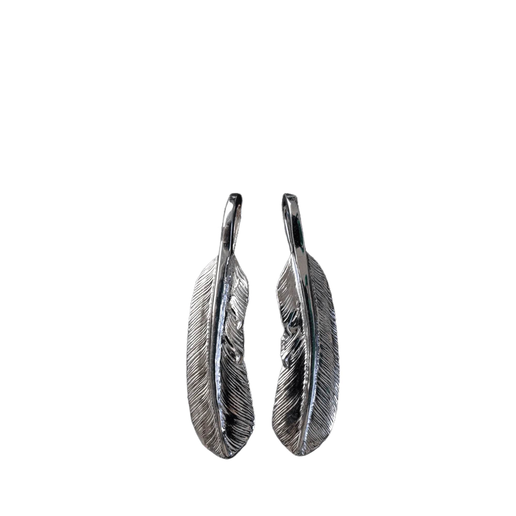 First-Arrow's Small Feather Silver Pendant