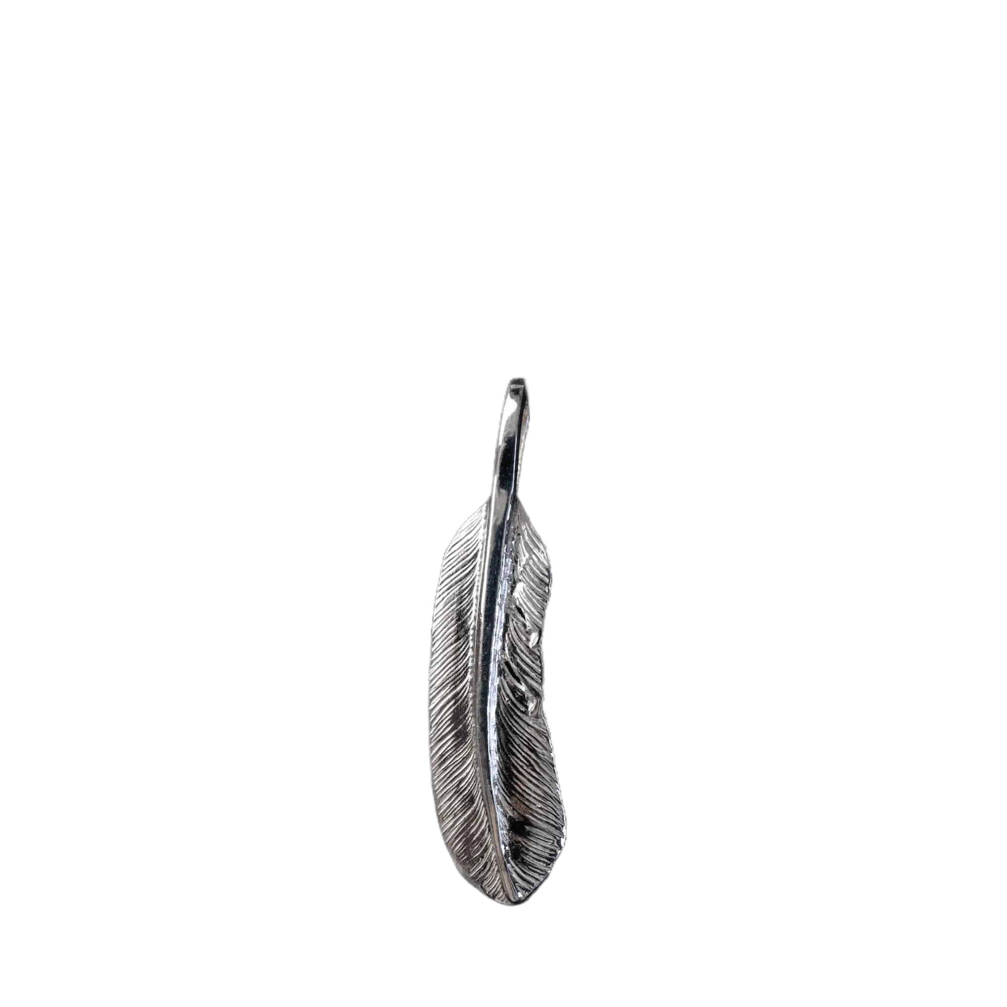 First-Arrow's Small Feather Silver Pendant