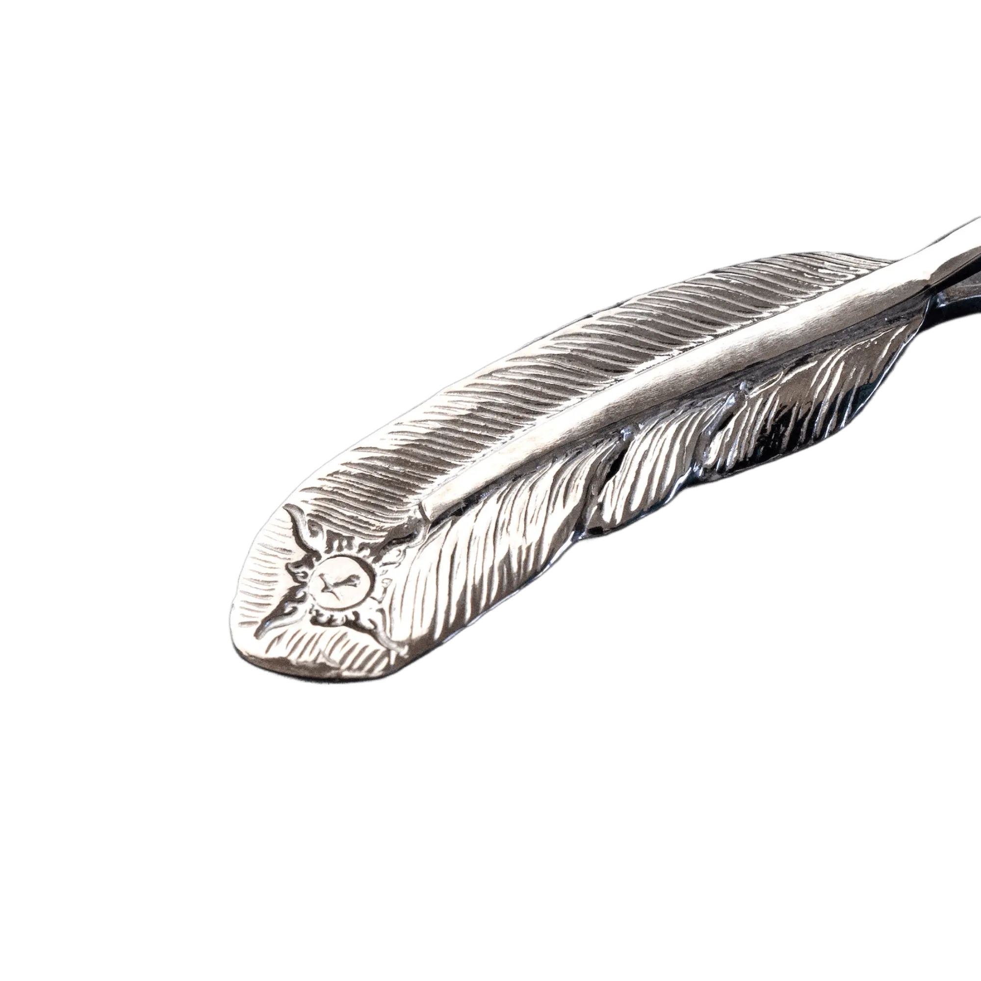 First-Arrow's Small Feather Silver Pendant