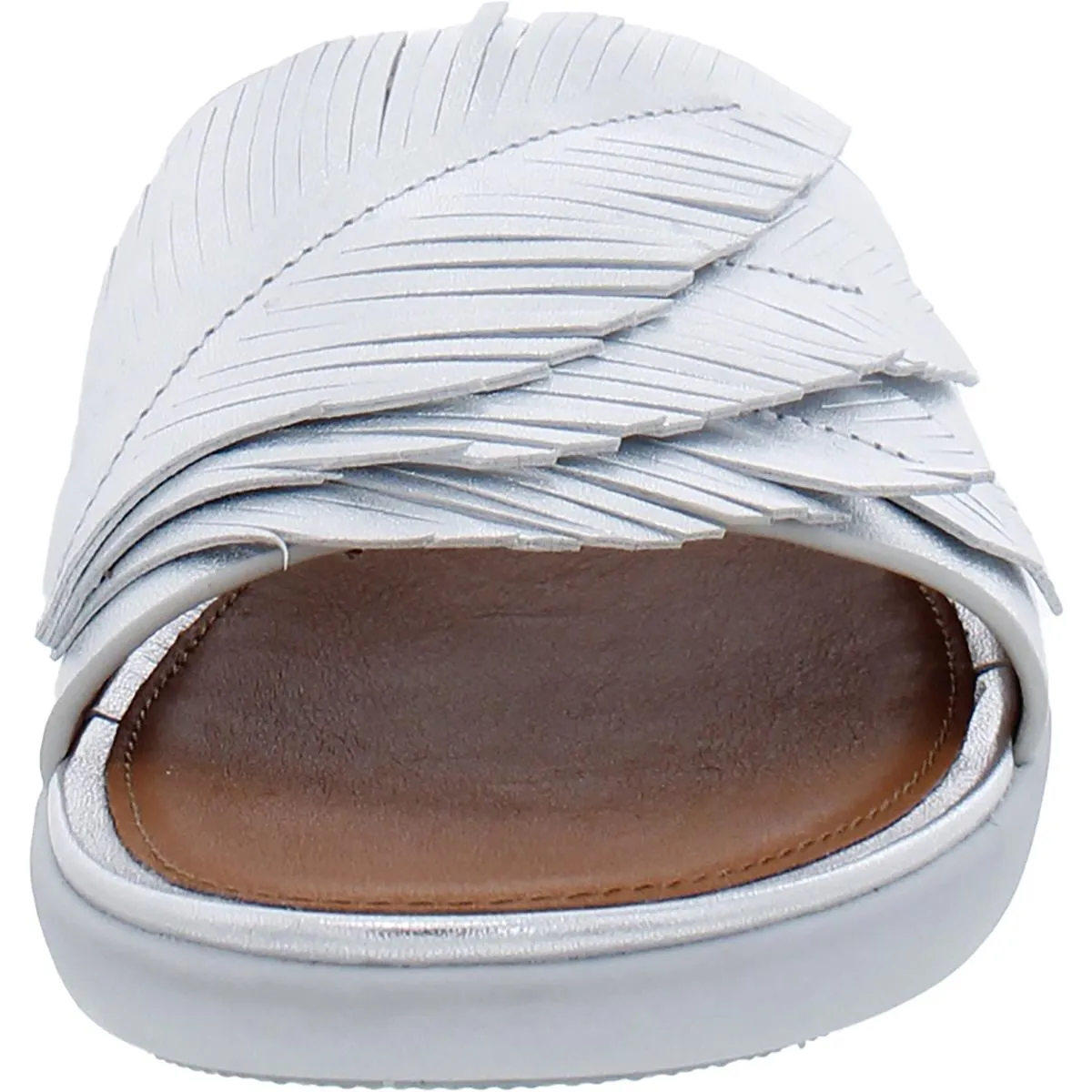 Fitflop Womens Sola Feather Slide Leather Slip On Slide Sandals
