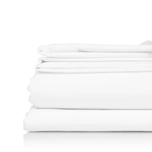 Fitted Sheet - Poly Cotton - White - 180 Thread Count