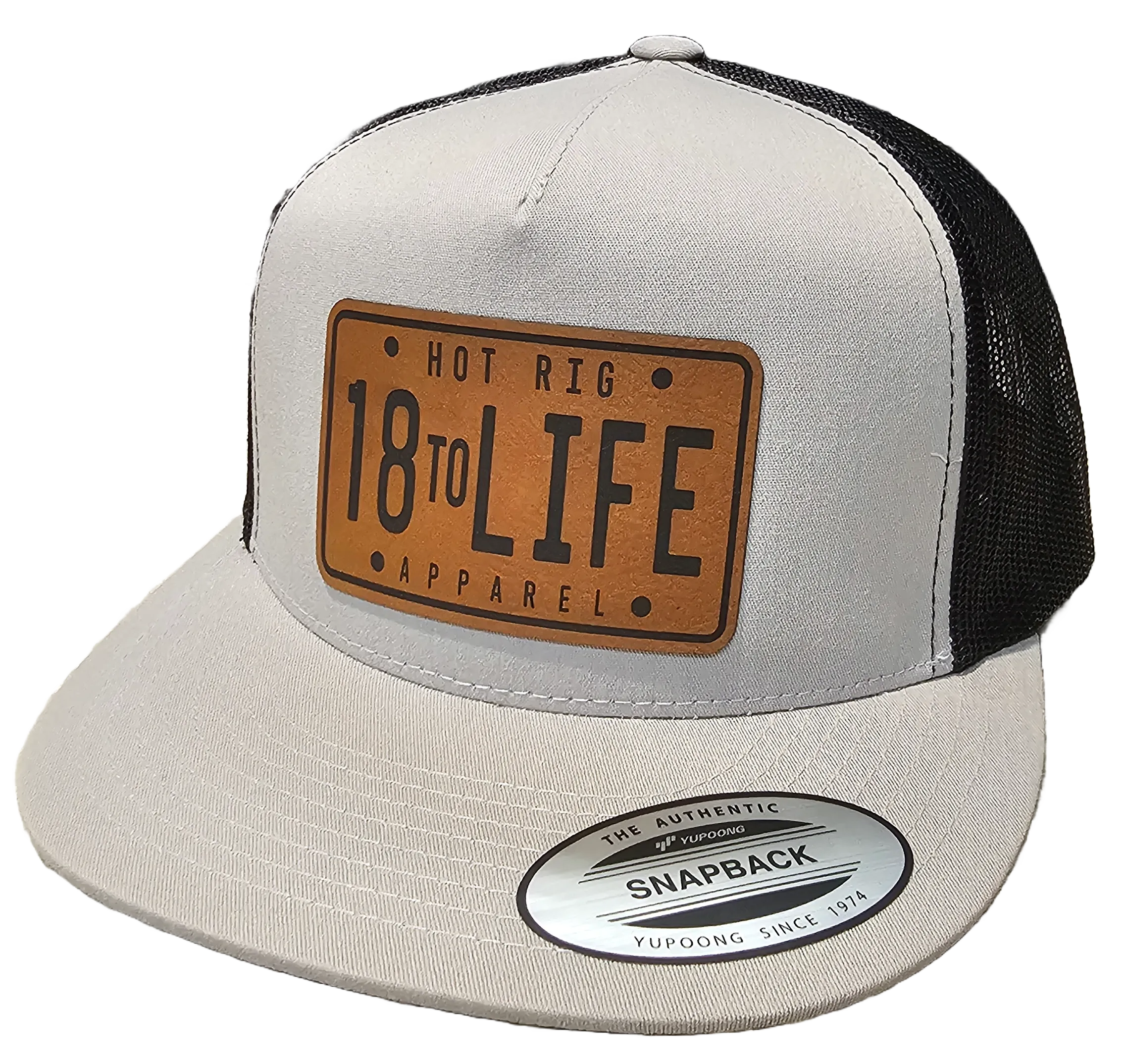Flat Bill Snap Hat Silver 18toLife
