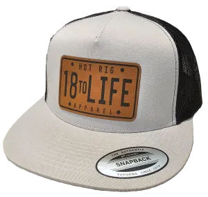 Flat Bill Snap Hat Silver 18toLife