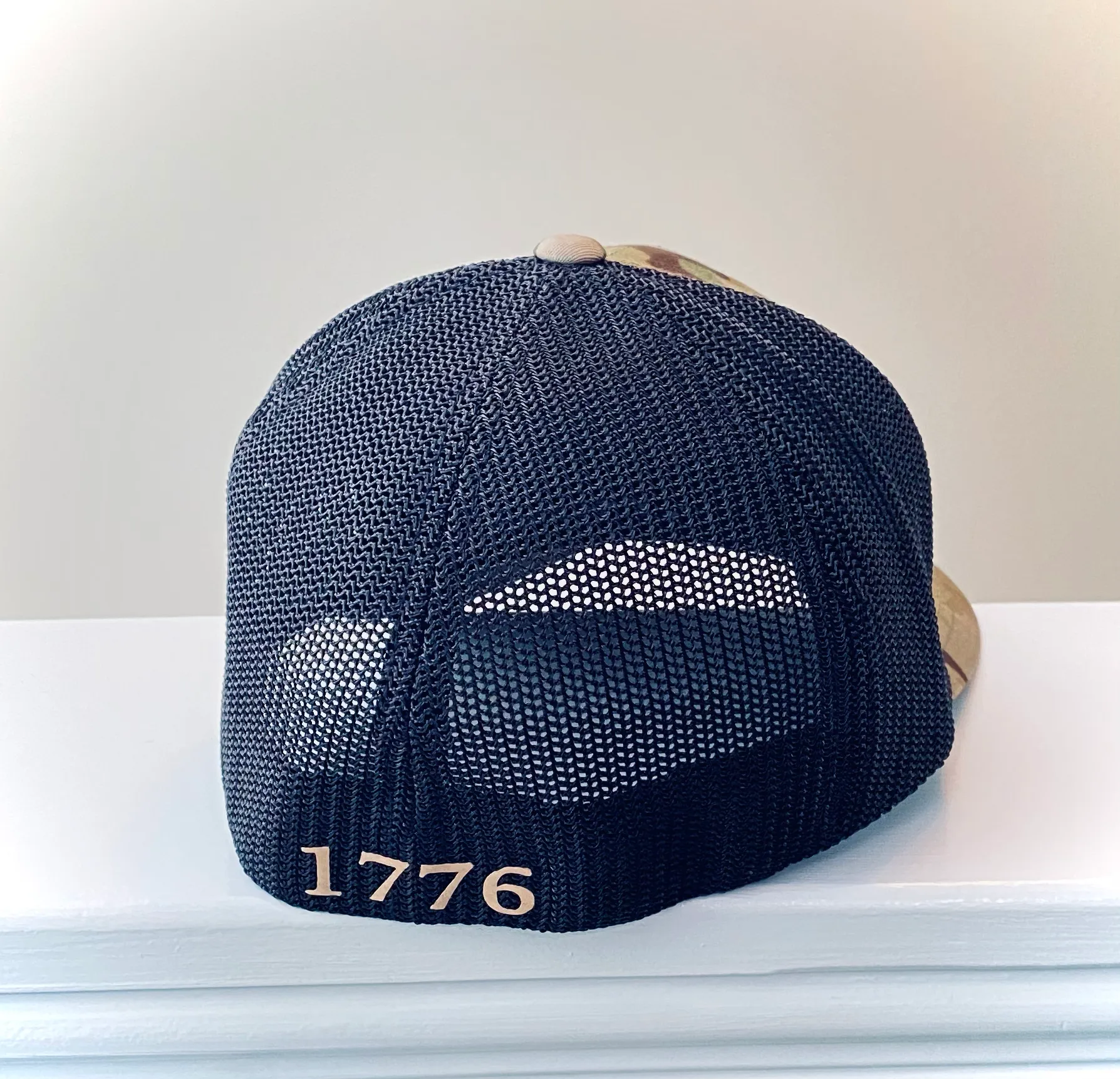 FlexFit Green Camo/Black Black Vinyl Logo