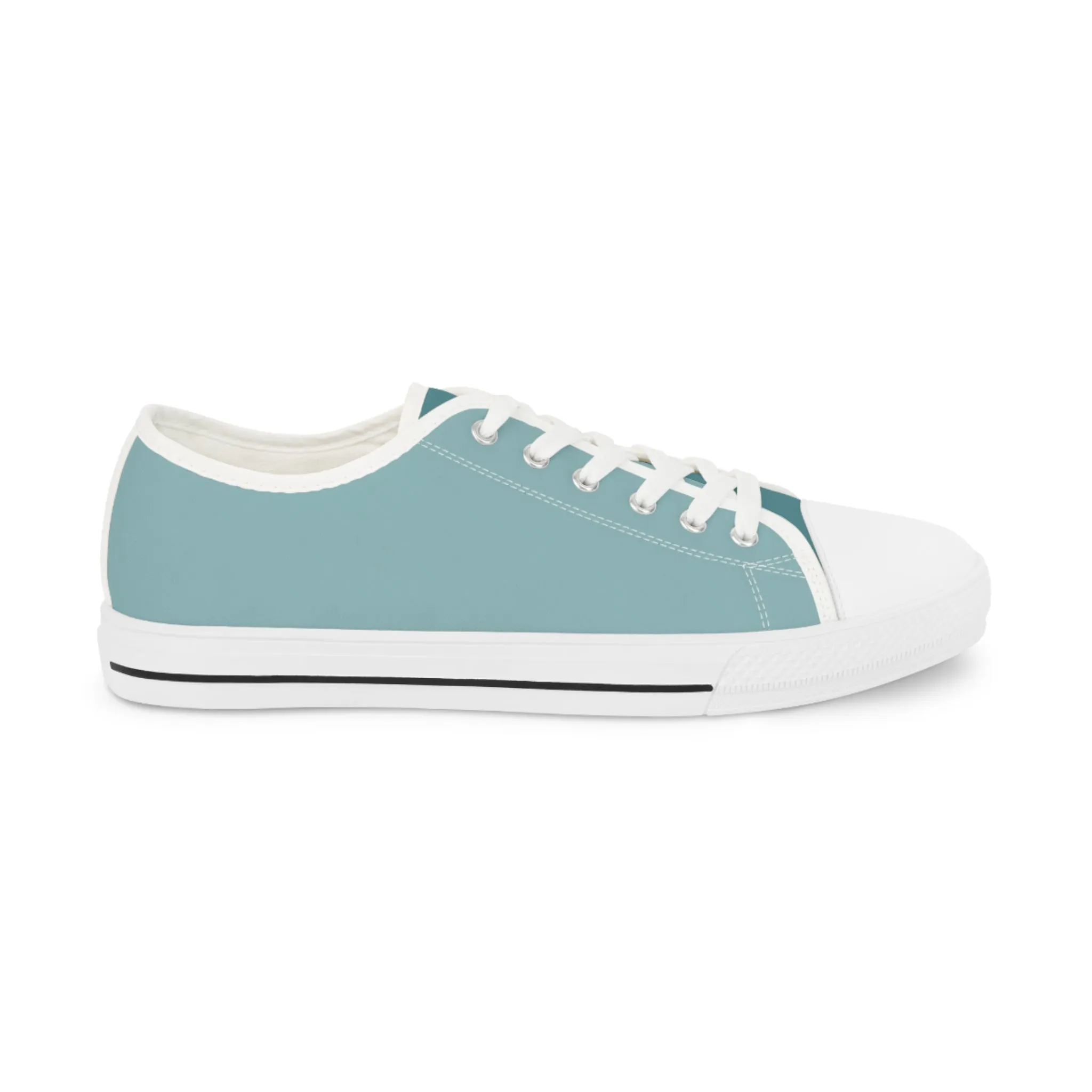 Glacial Ocean Men's Two-Tone Low Top Sneakers - Step into the Arctic - Where Glacial Cool Meets Oceanic Depth!