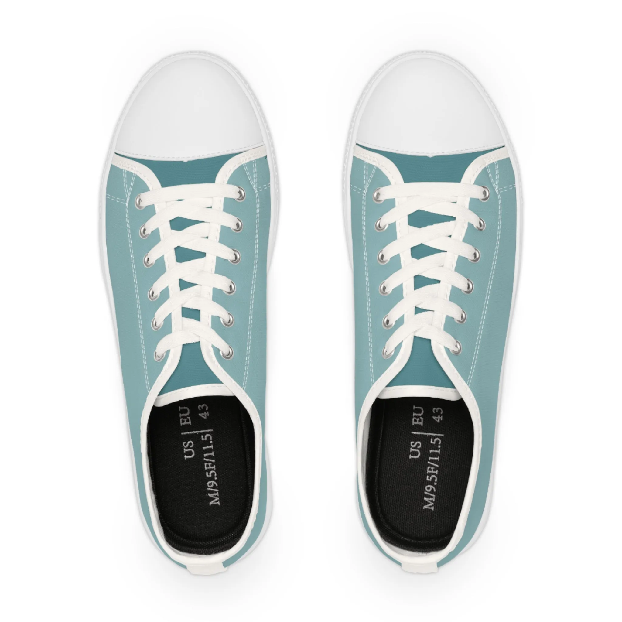 Glacial Ocean Men's Two-Tone Low Top Sneakers - Step into the Arctic - Where Glacial Cool Meets Oceanic Depth!
