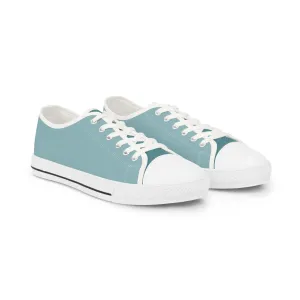 Glacial Ocean Men's Two-Tone Low Top Sneakers - Step into the Arctic - Where Glacial Cool Meets Oceanic Depth!