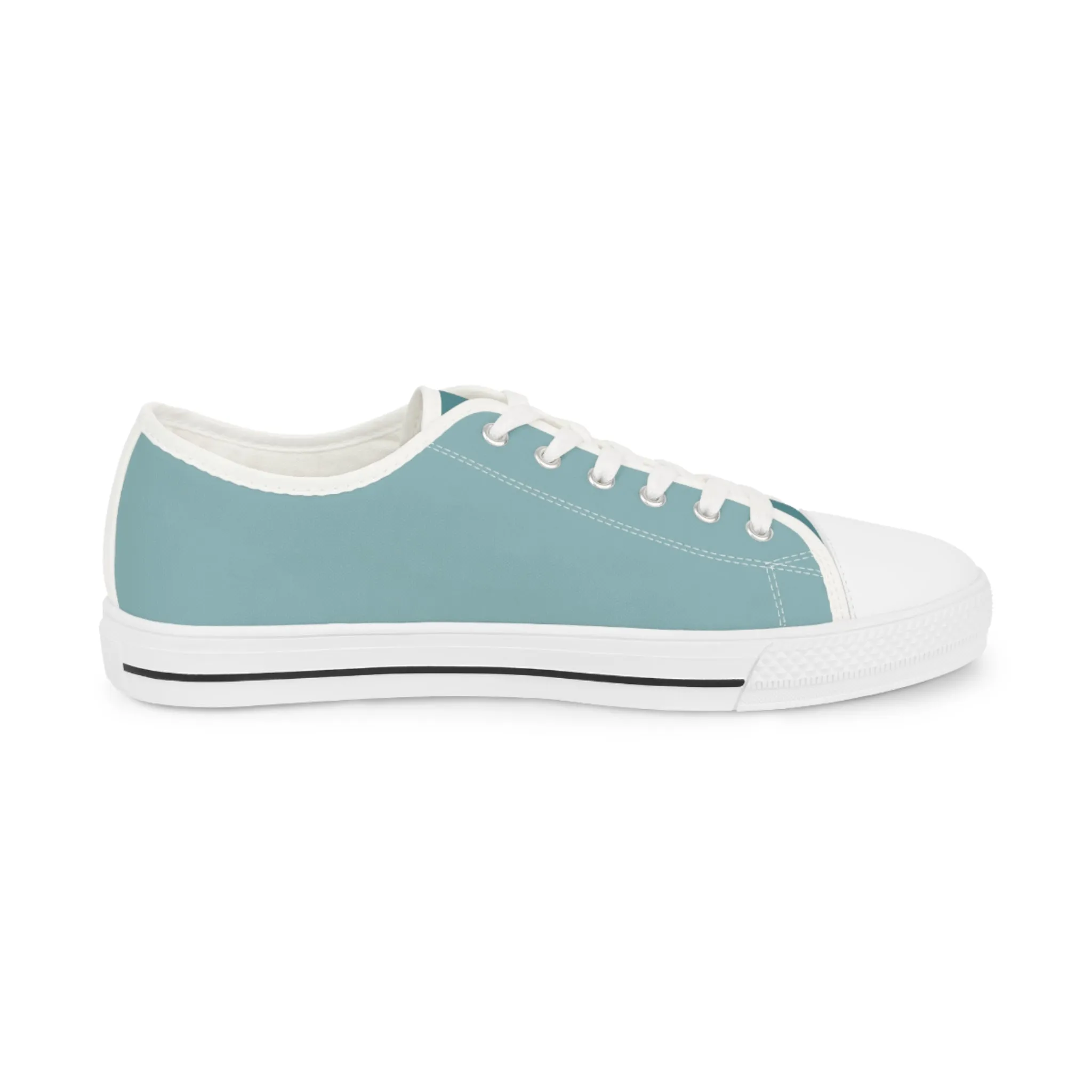 Glacial Ocean Men's Two-Tone Low Top Sneakers - Step into the Arctic - Where Glacial Cool Meets Oceanic Depth!
