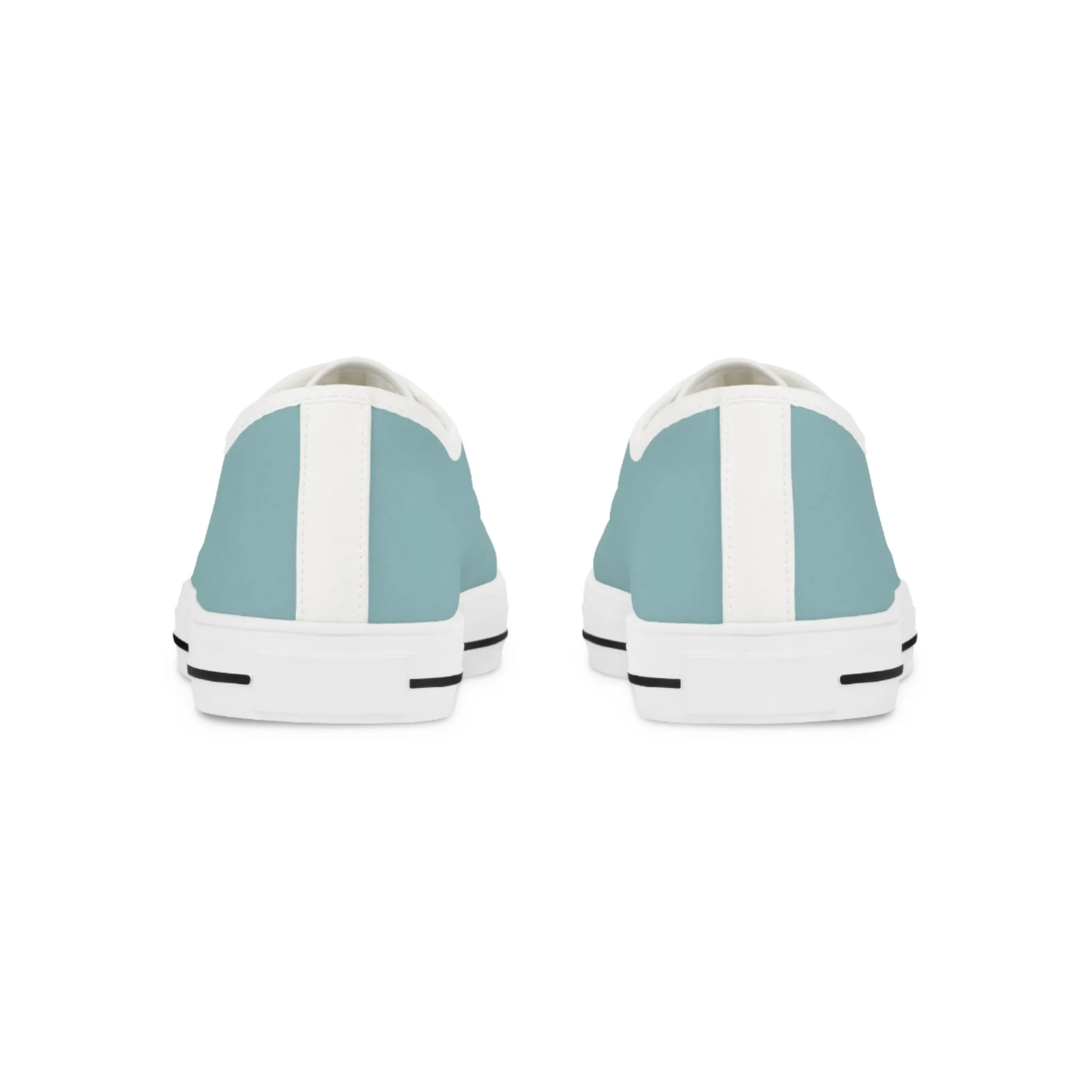 Glacial Ocean Men's Two-Tone Low Top Sneakers - Step into the Arctic - Where Glacial Cool Meets Oceanic Depth!