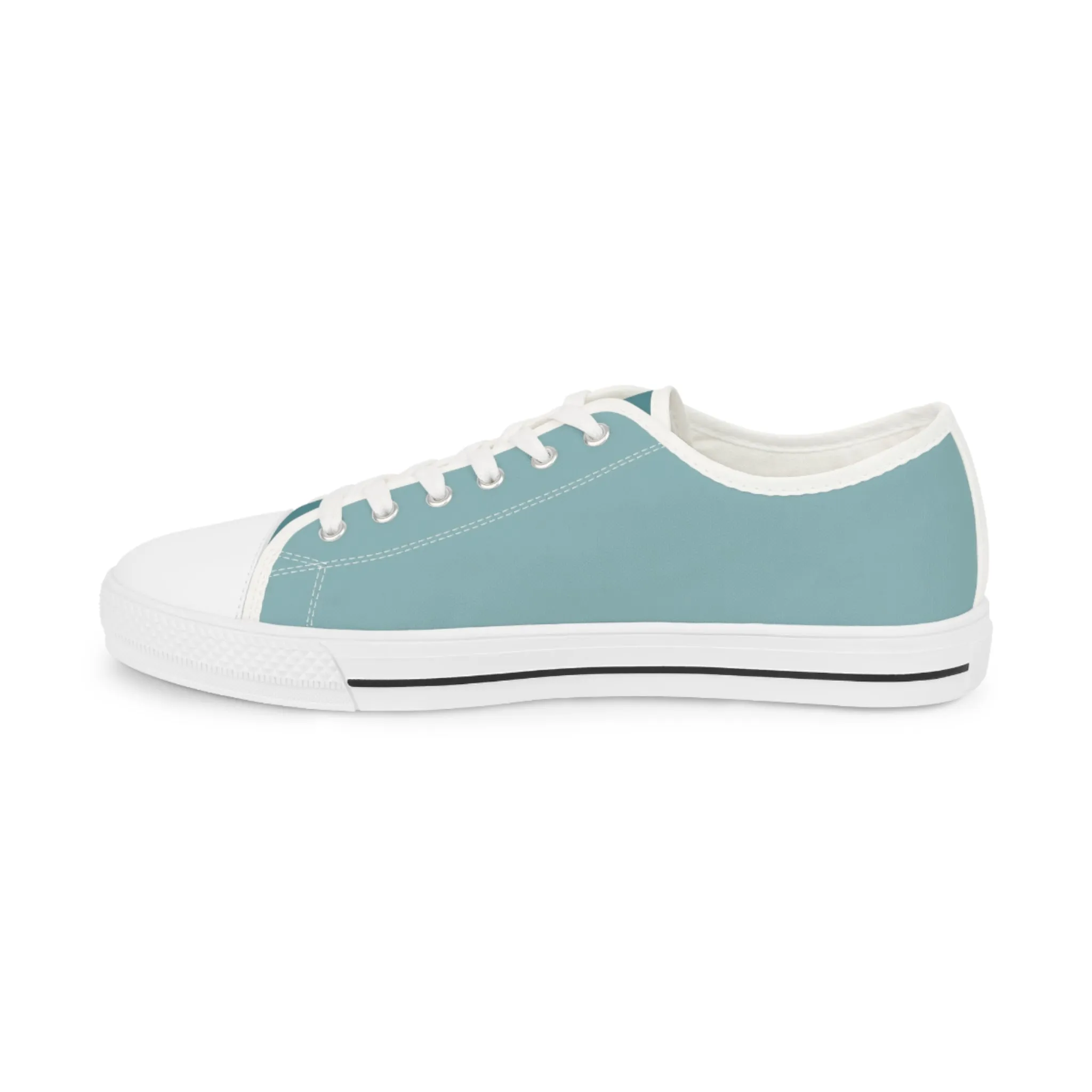 Glacial Ocean Men's Two-Tone Low Top Sneakers - Step into the Arctic - Where Glacial Cool Meets Oceanic Depth!