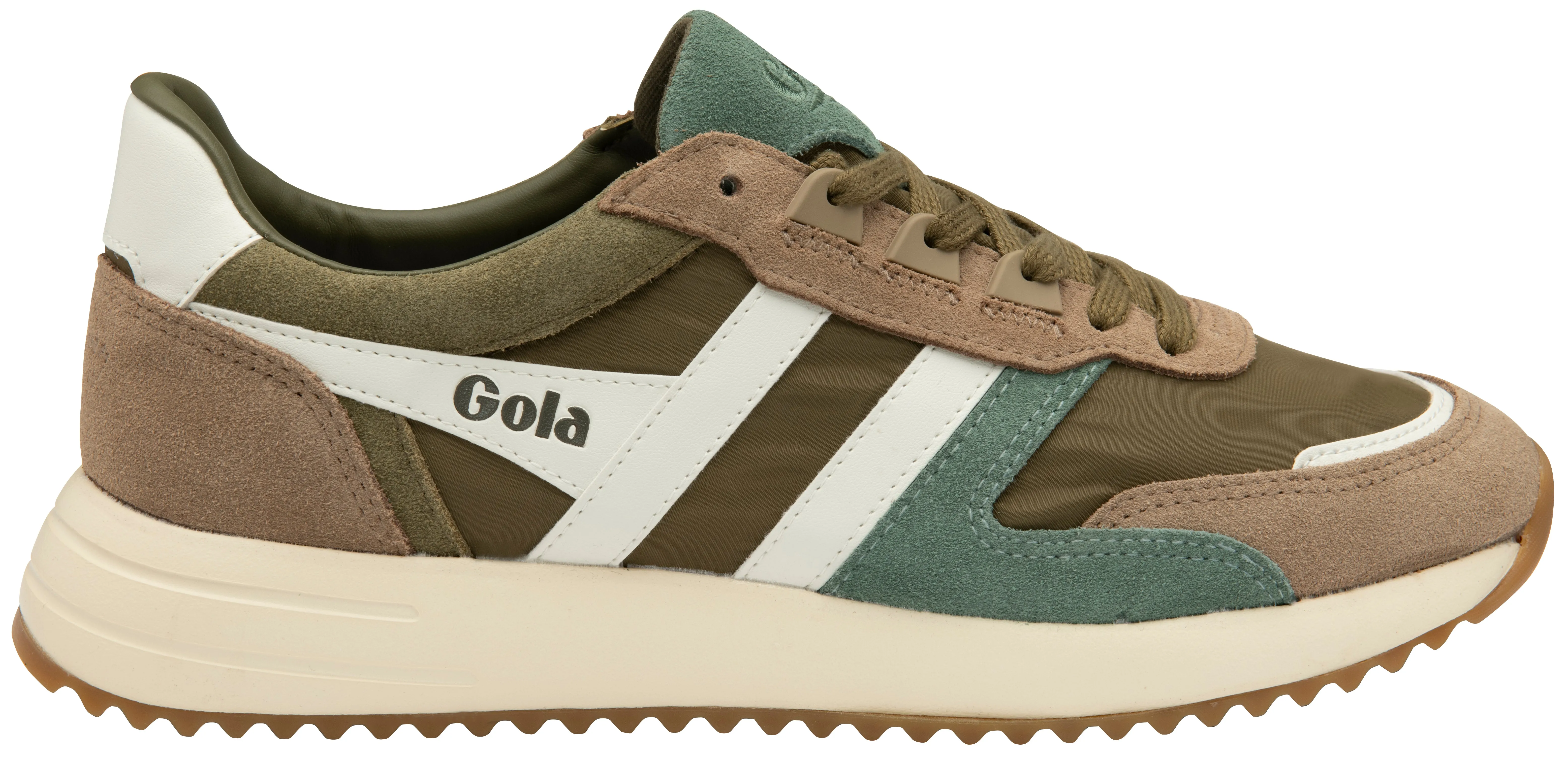 Gola Women's Trainers | Chicago | Khaki, Cappunccino & White