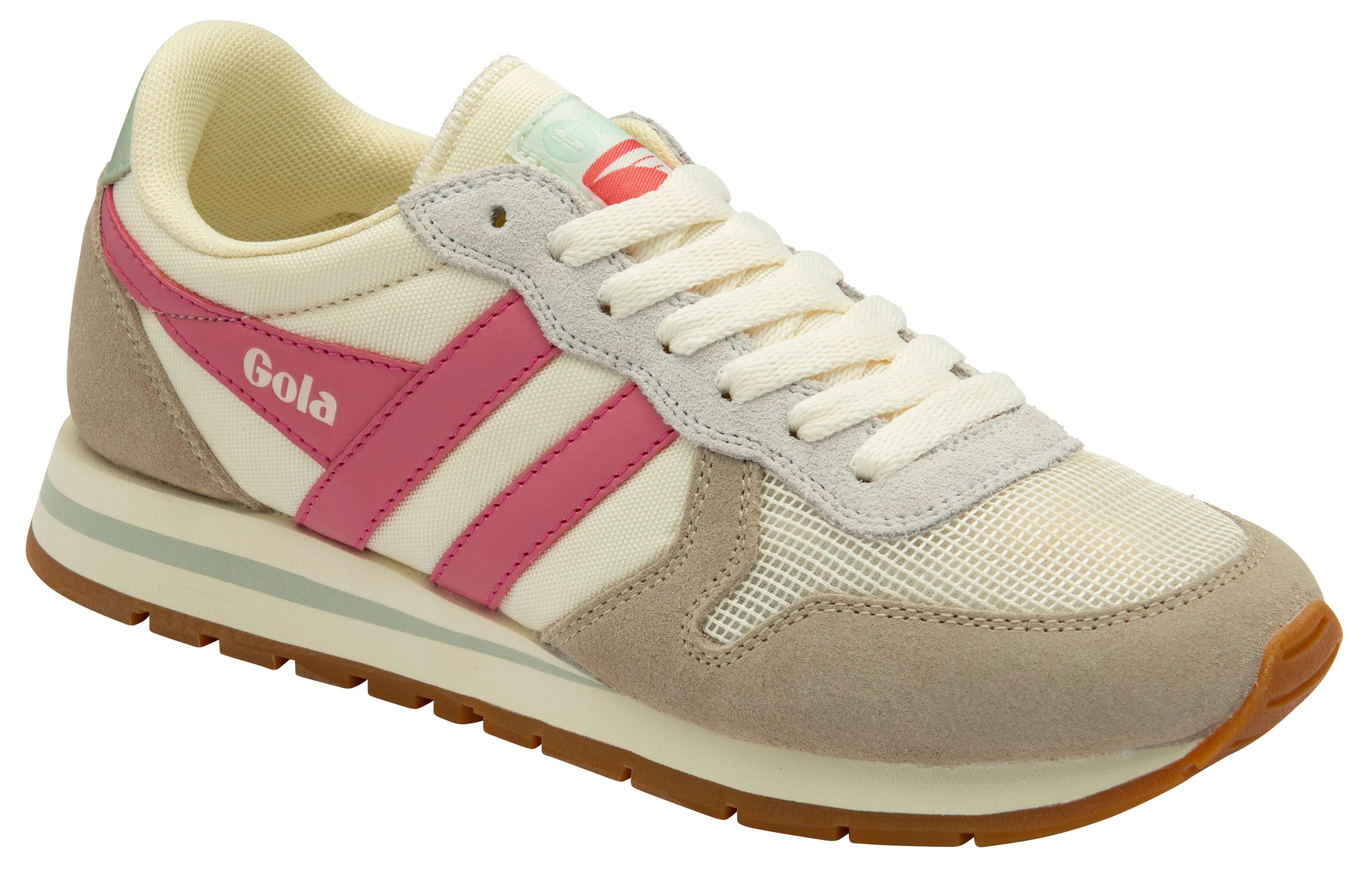 Gola Women's Trainers | Daytona | White, Grey & Pink