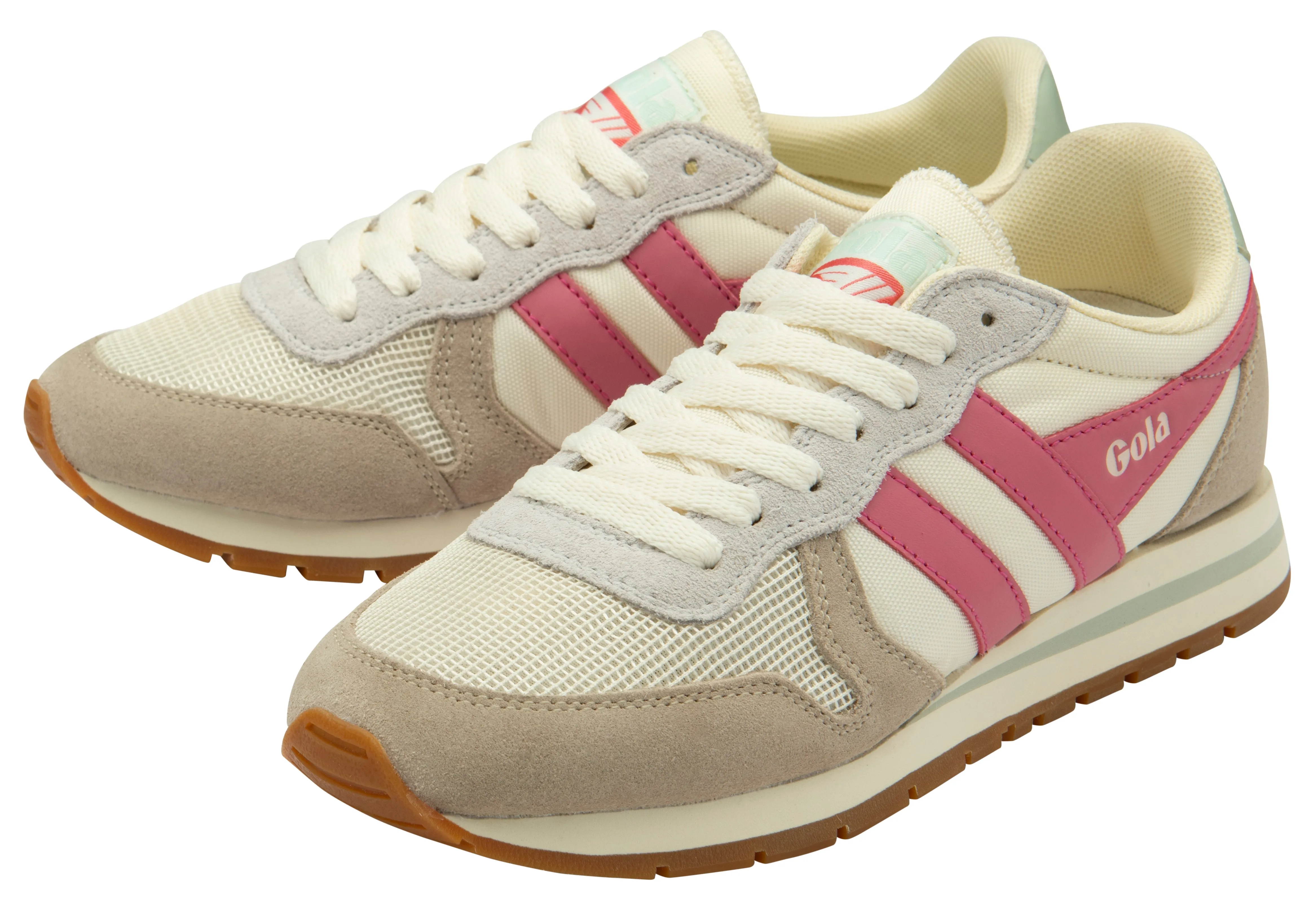 Gola Women's Trainers | Daytona | White, Grey & Pink