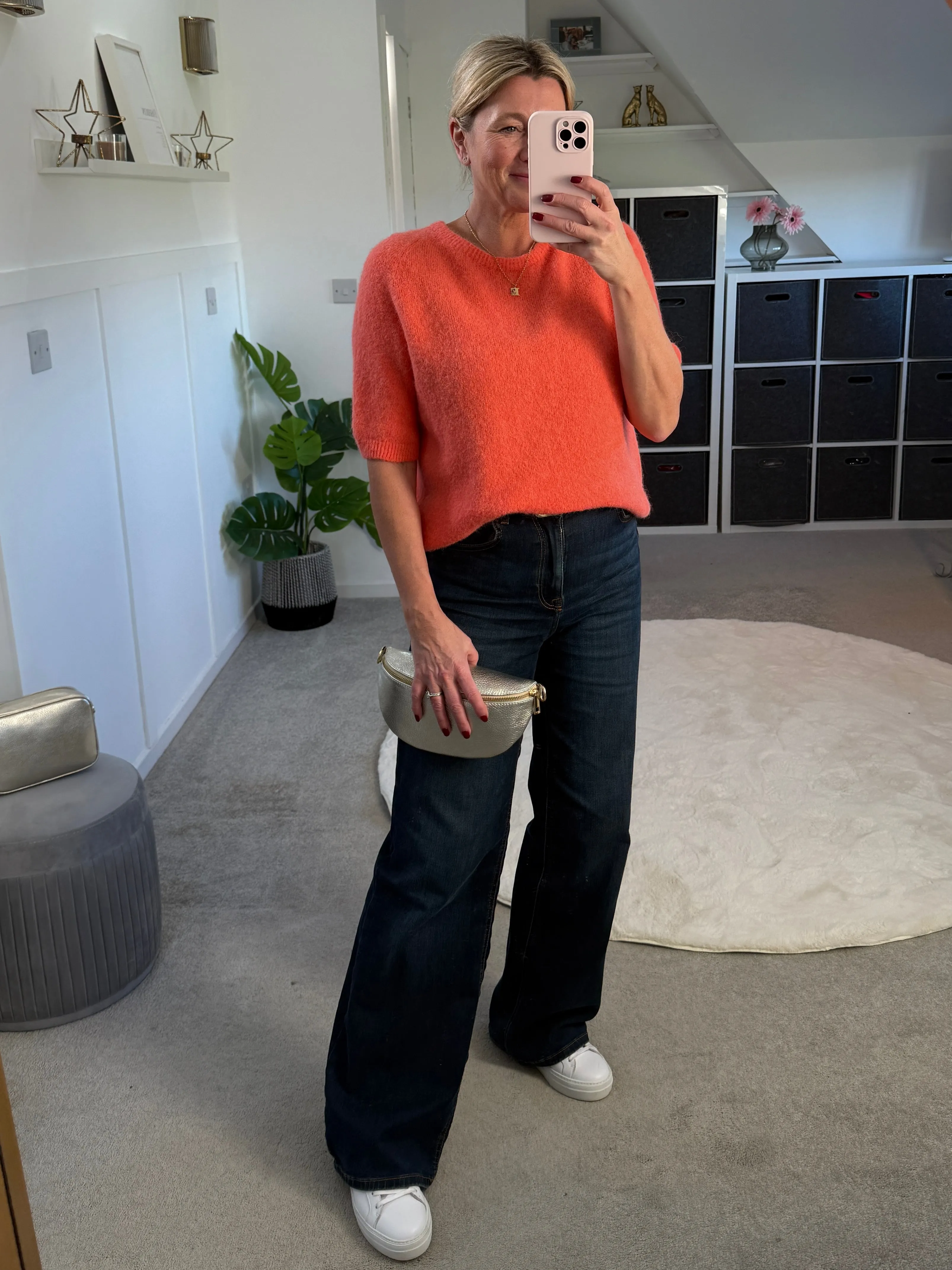 Green Fluffy S/S Jumper