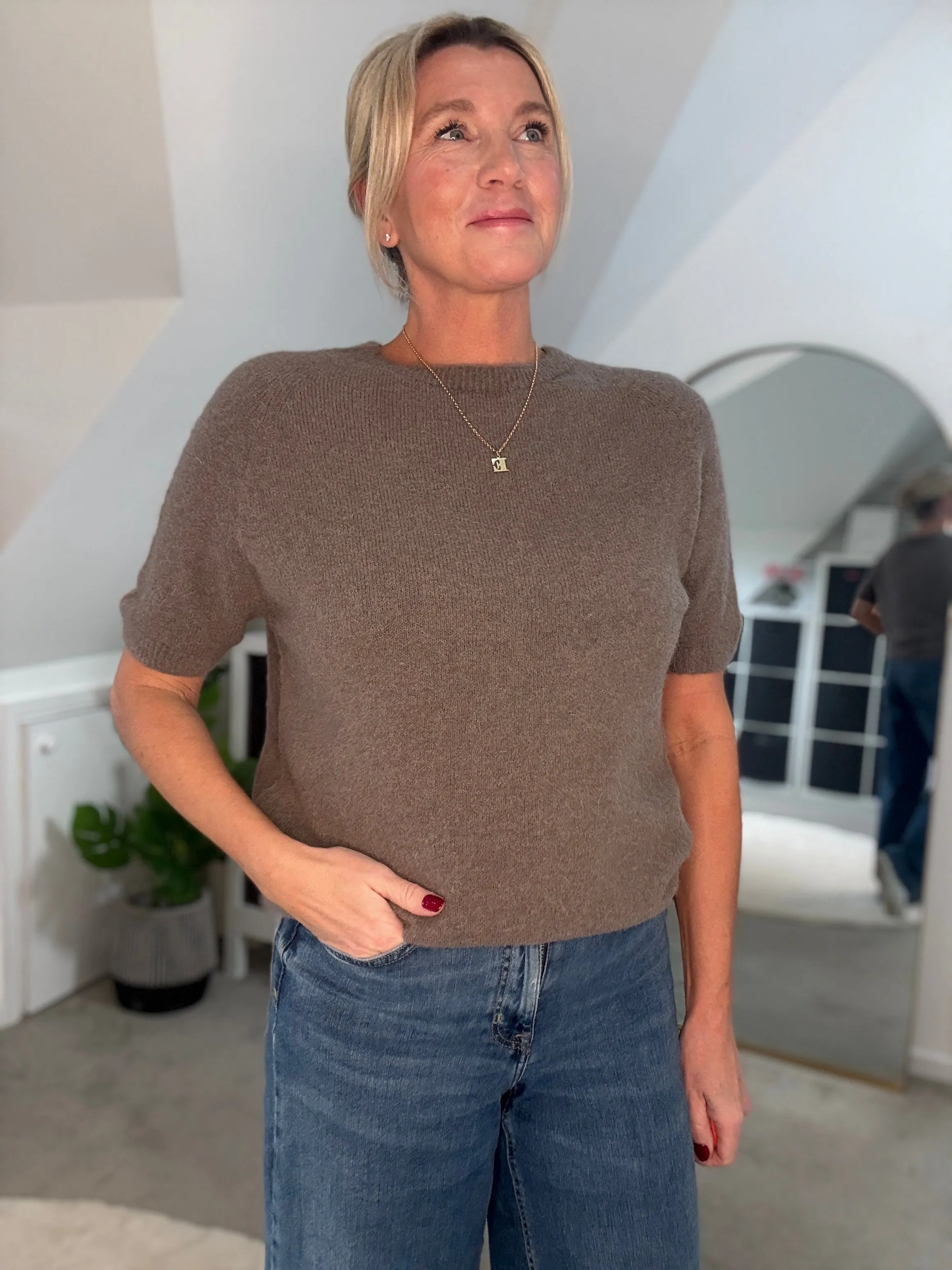 Green Fluffy S/S Jumper