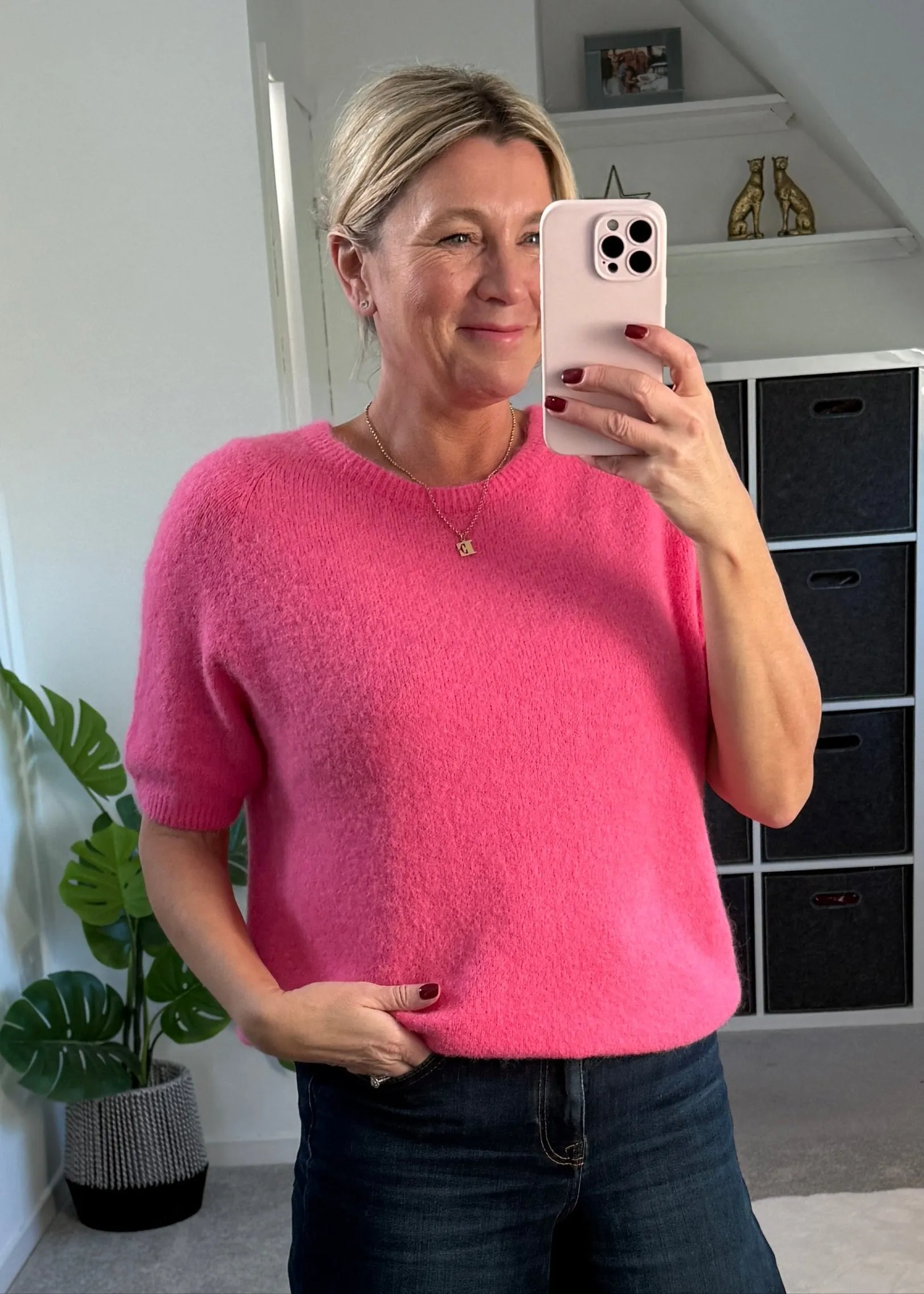 Green Fluffy S/S Jumper
