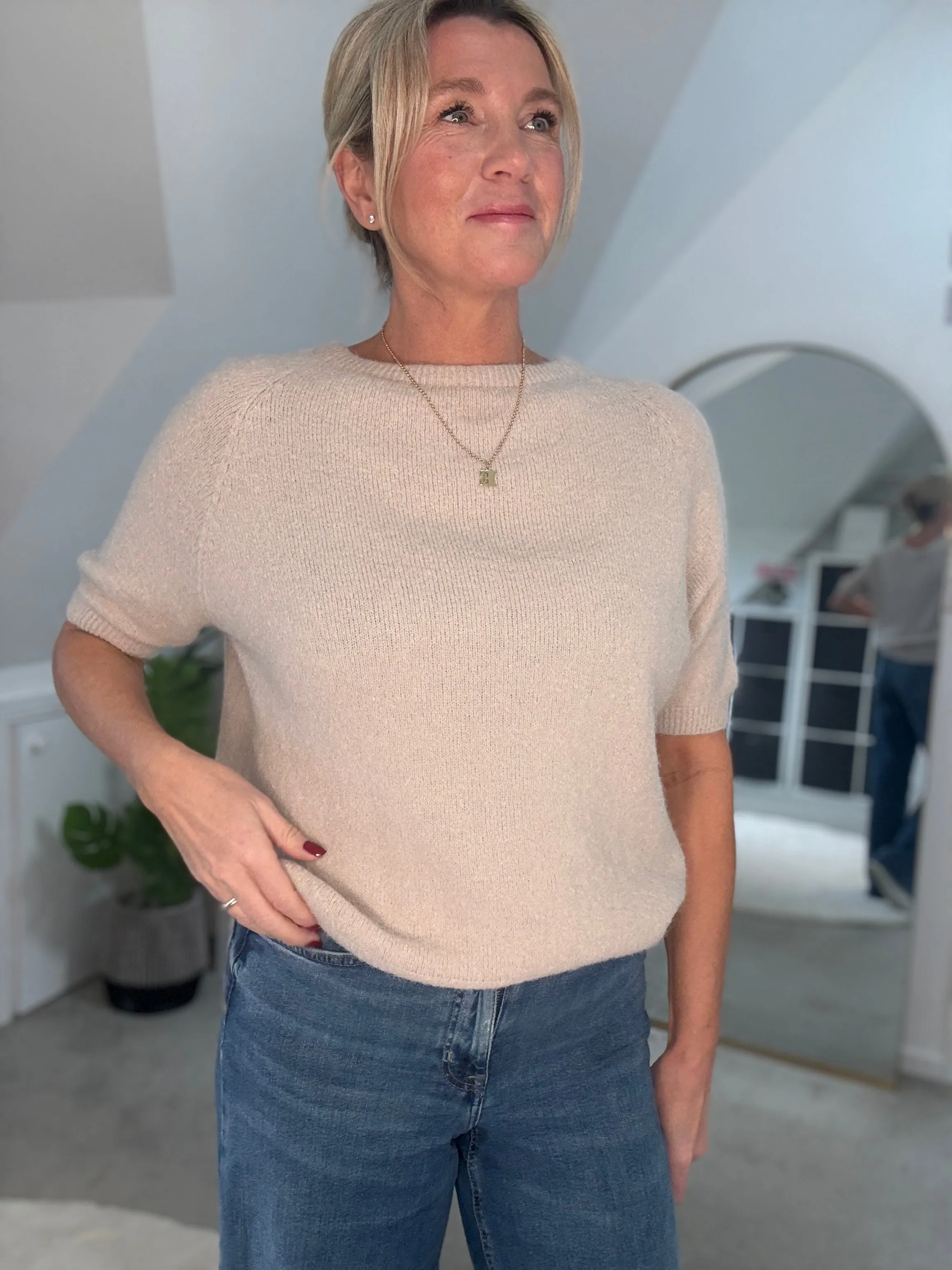 Green Fluffy S/S Jumper