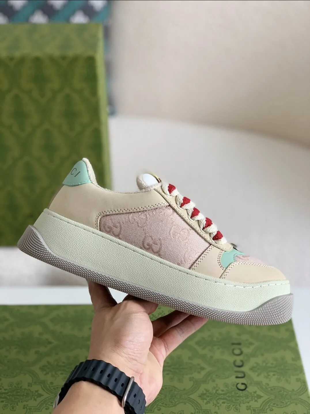 Gucci Screener Trainer Pink