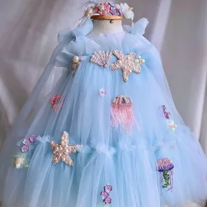 High-end customized baby Dress for TUTU dress Underwater world girl princess dress
