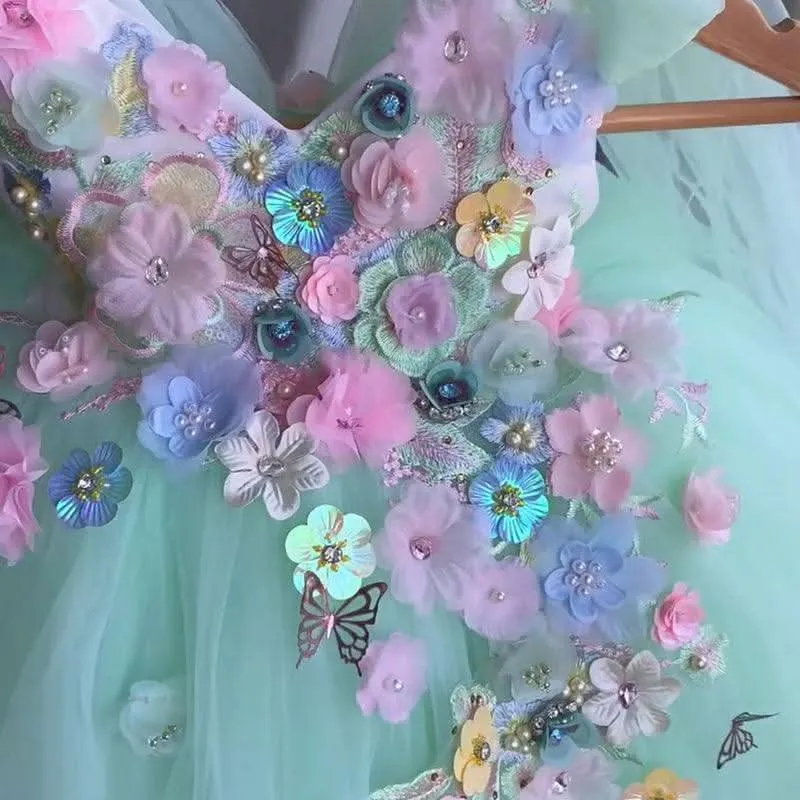 High-end customized  Flower baby Dress for TUTU dress embroidery girl princess dress