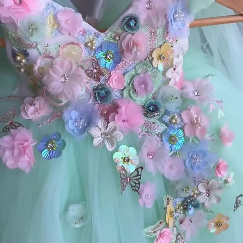 High-end customized  Flower baby Dress for TUTU dress embroidery girl princess dress