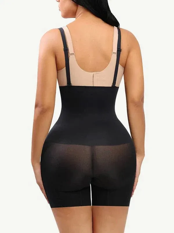 High Waist Tummy Control Shapewear Shorts with Adjustable Straps