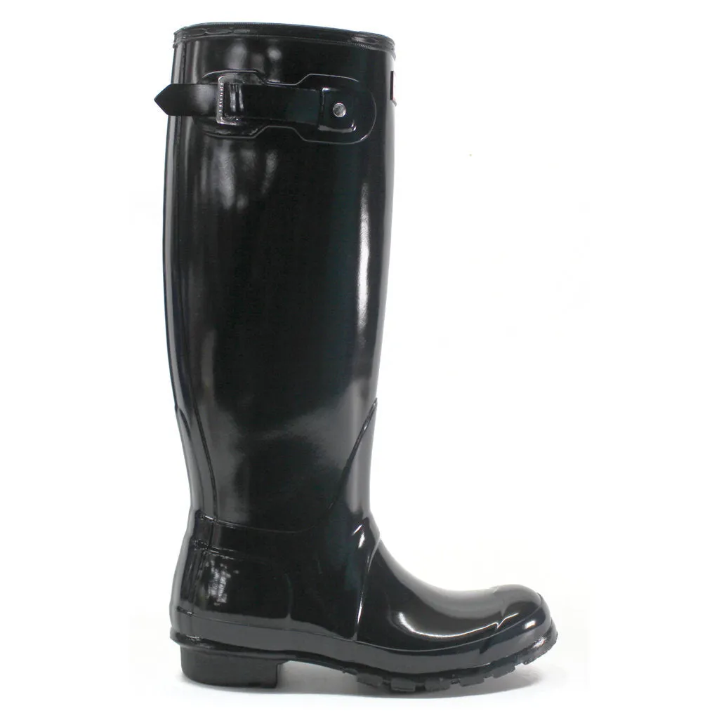 Hunter Original Gloss Rubber Women's Tall Wellington Boots - Navy