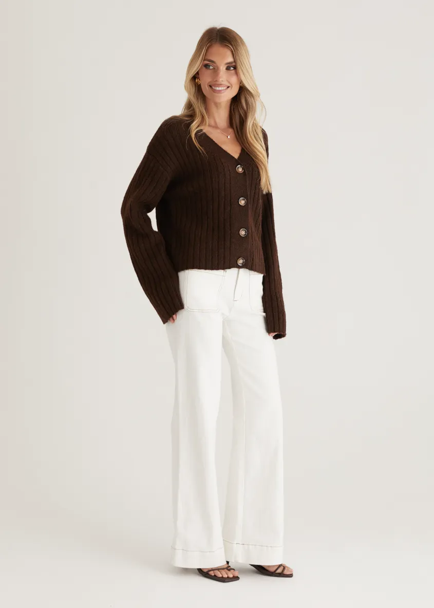 Hustle Cardigan - Chocolate