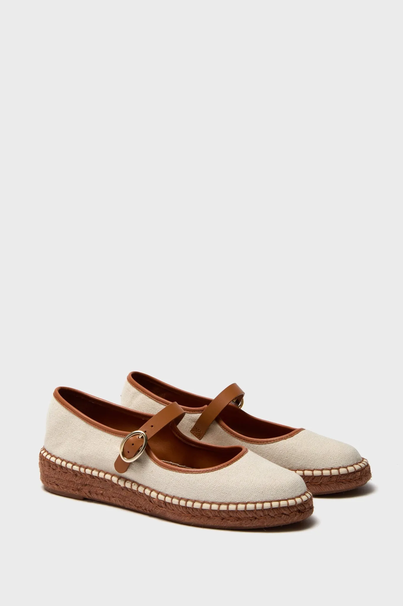 Ivory Canvas Jamie Espadrille Flats