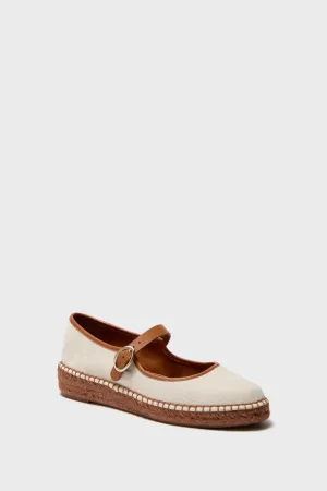 Ivory Canvas Jamie Espadrille Flats