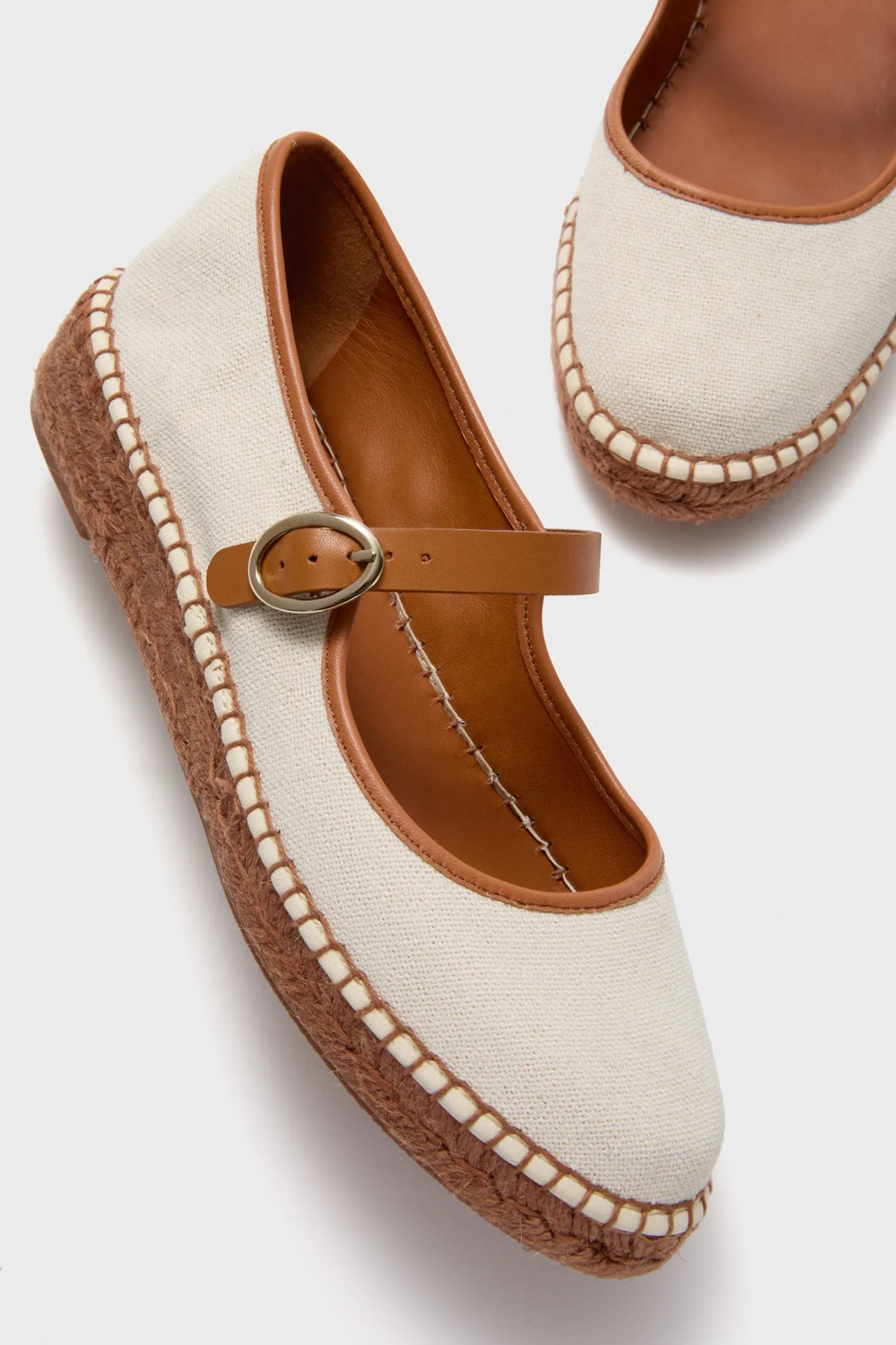 Ivory Canvas Jamie Espadrille Flats