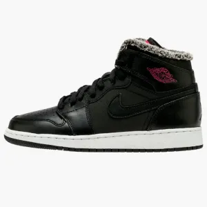 Jordan 1 Retro High Fleece Black Pink (gs)