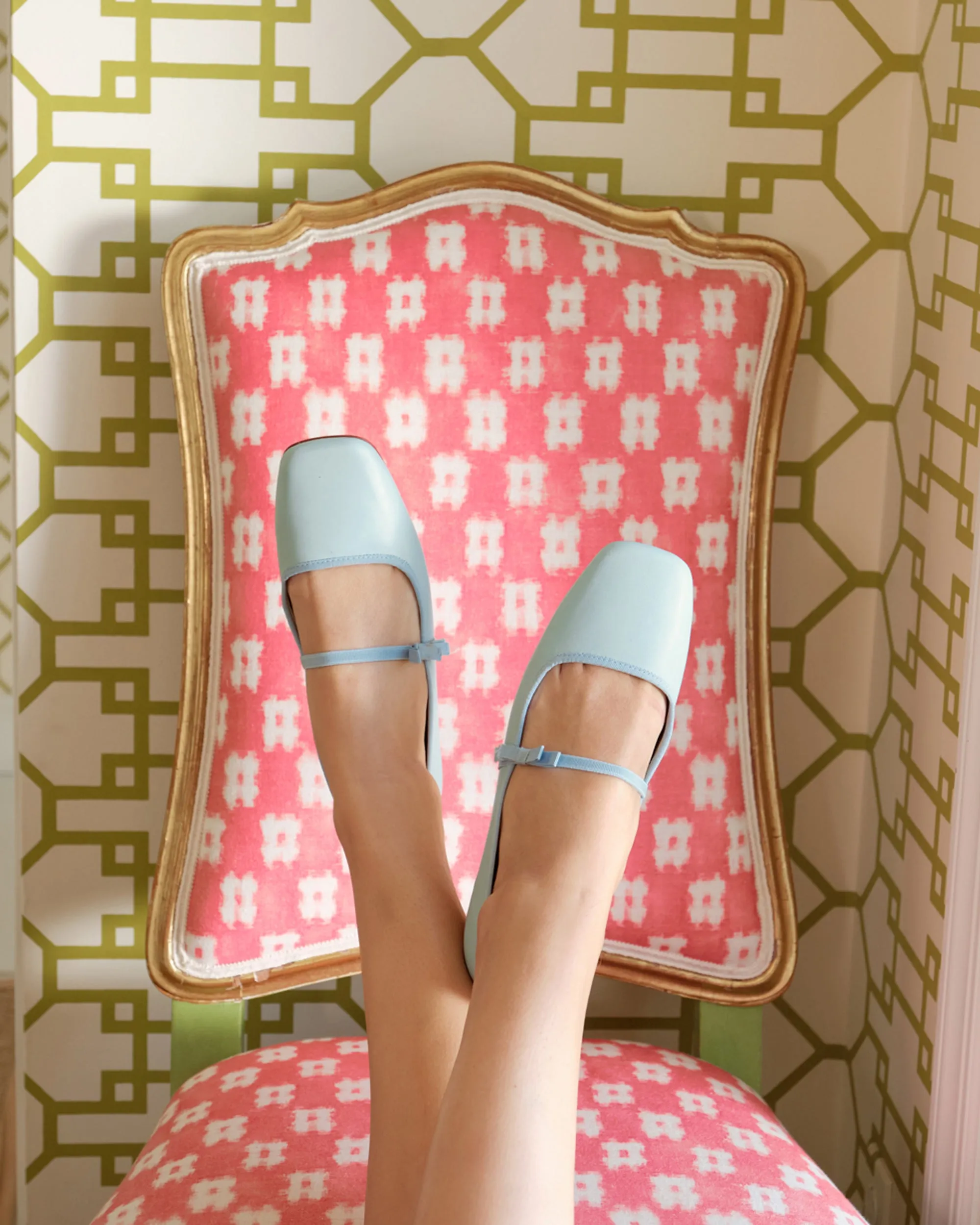 Jude Mary Jane Flat - Leather Light Blue