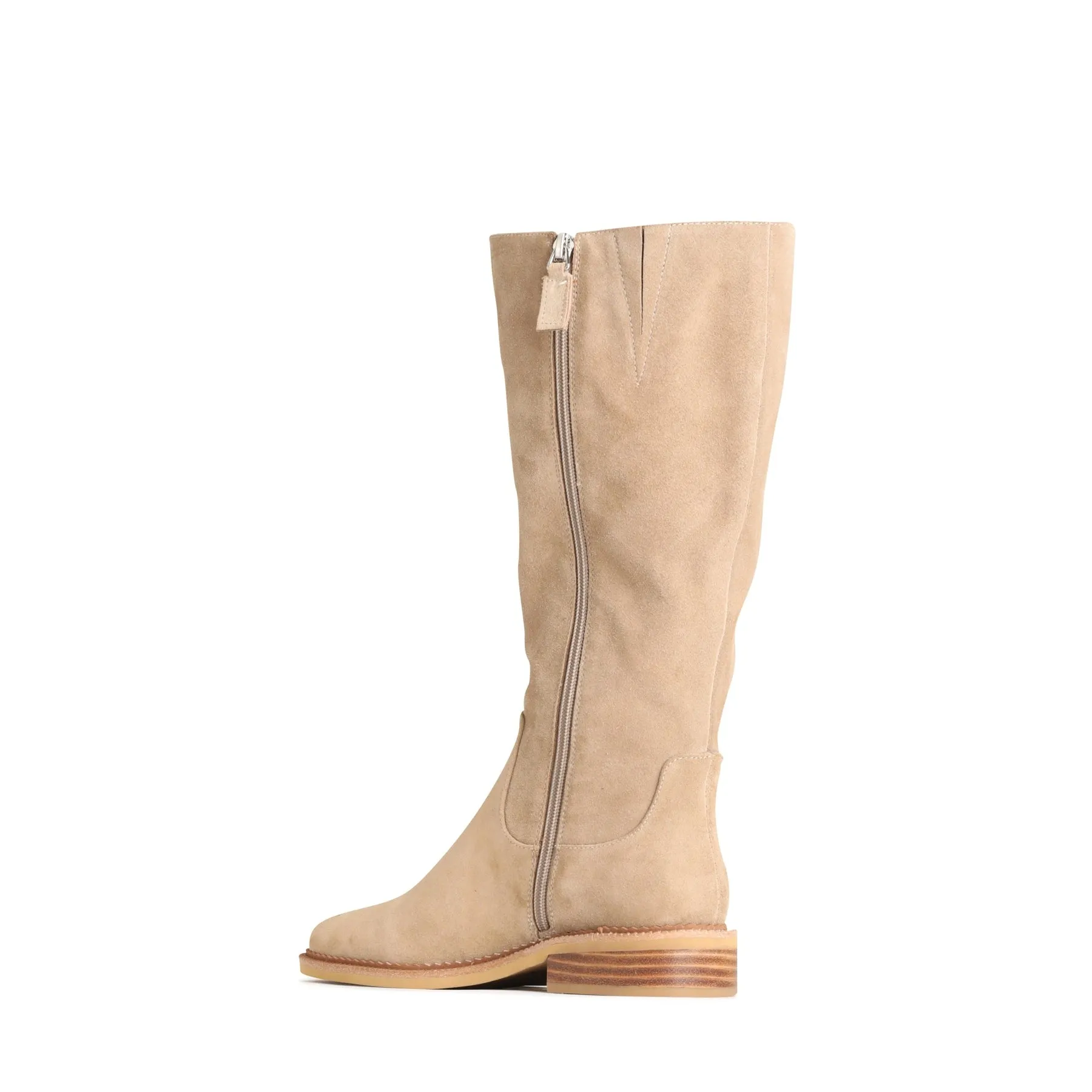 KARLYNN LEATHER SUEDE LONG BOOTS