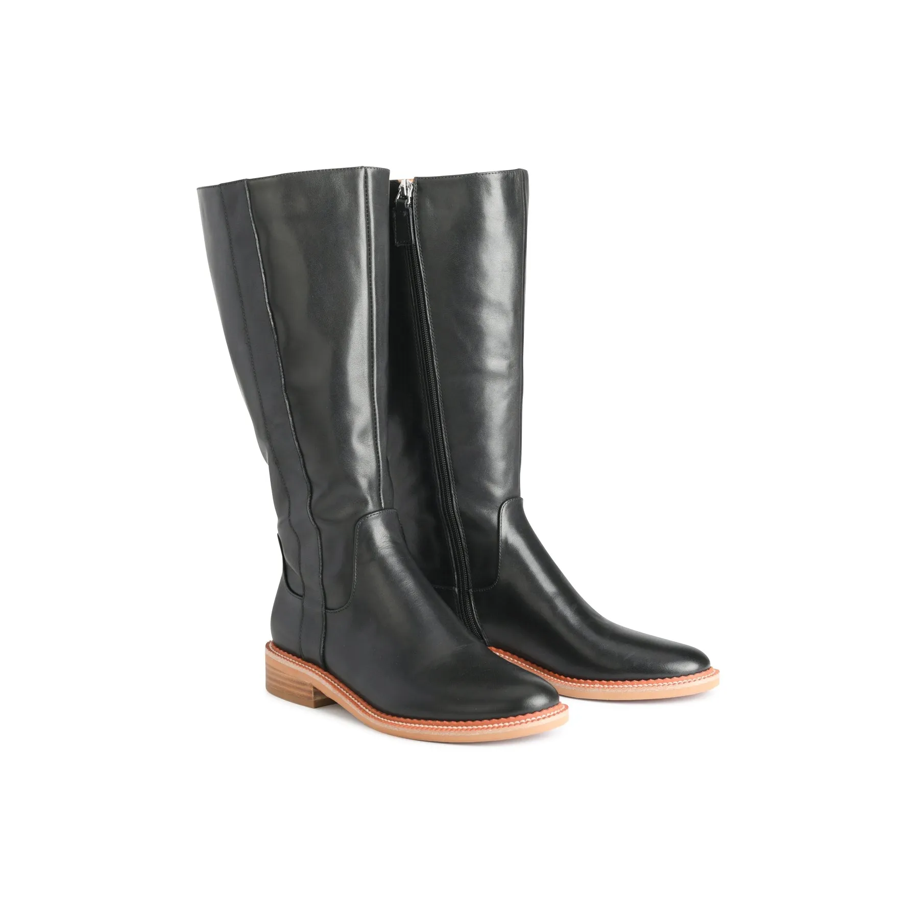 KARLYNN LEATHER SUEDE LONG BOOTS