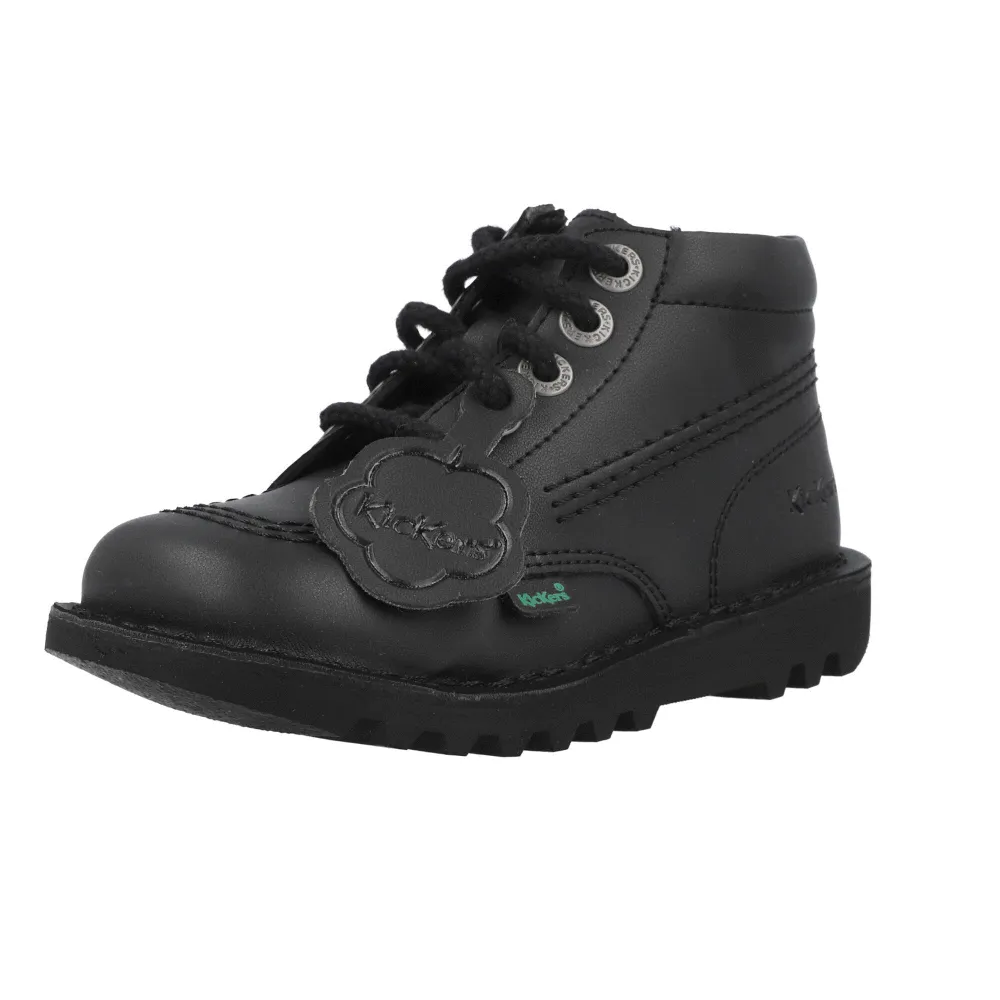 Kickers Kick Hi Vegan Black Ankle Boots
