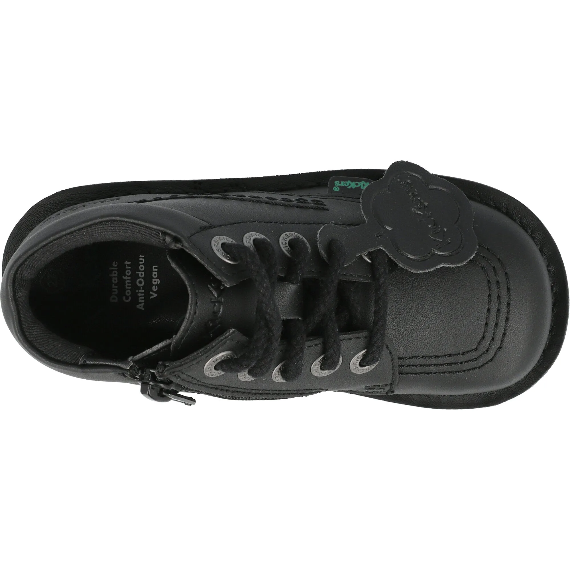 Kickers Kick Hi Vegan Black Ankle Boots
