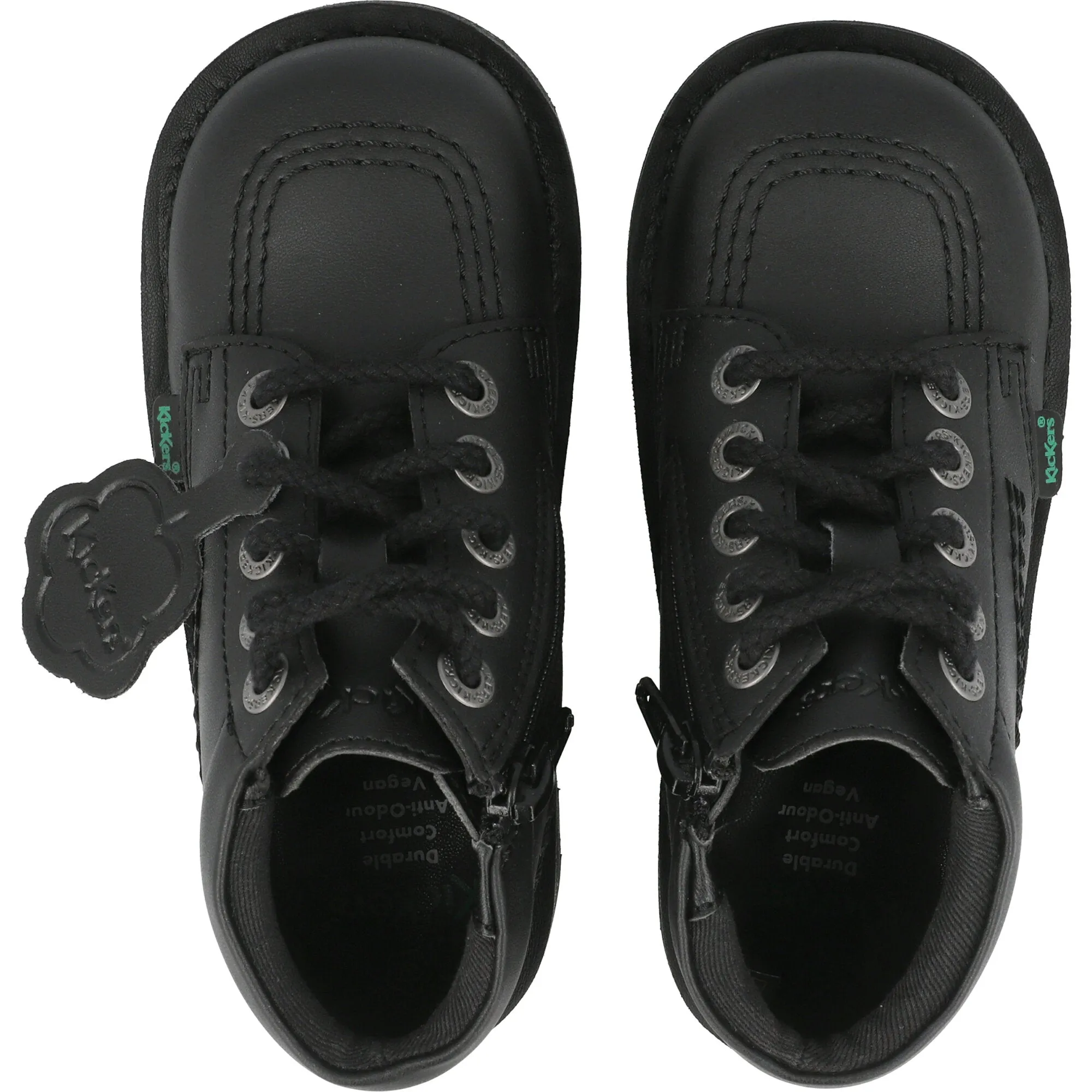Kickers Kick Hi Vegan Black Ankle Boots