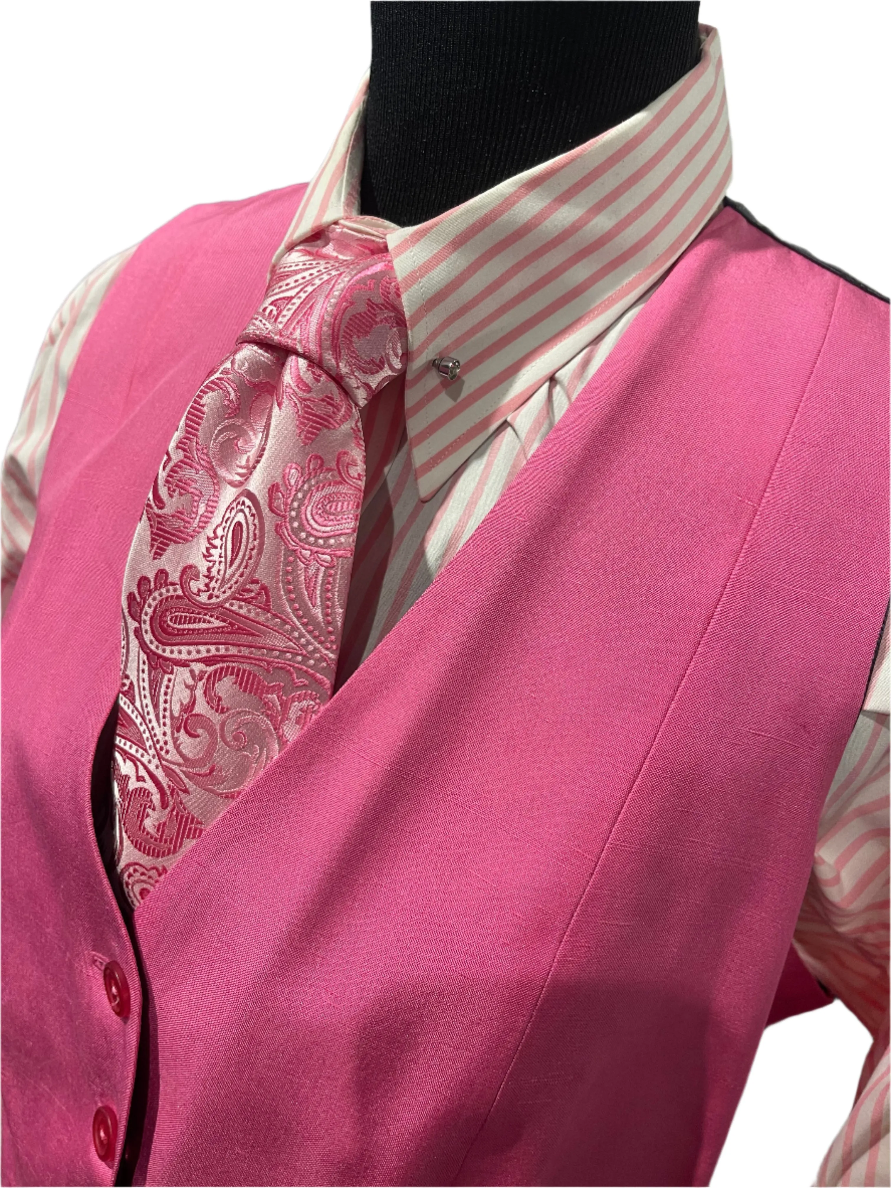 Ladies Full Size Pink Striped Set